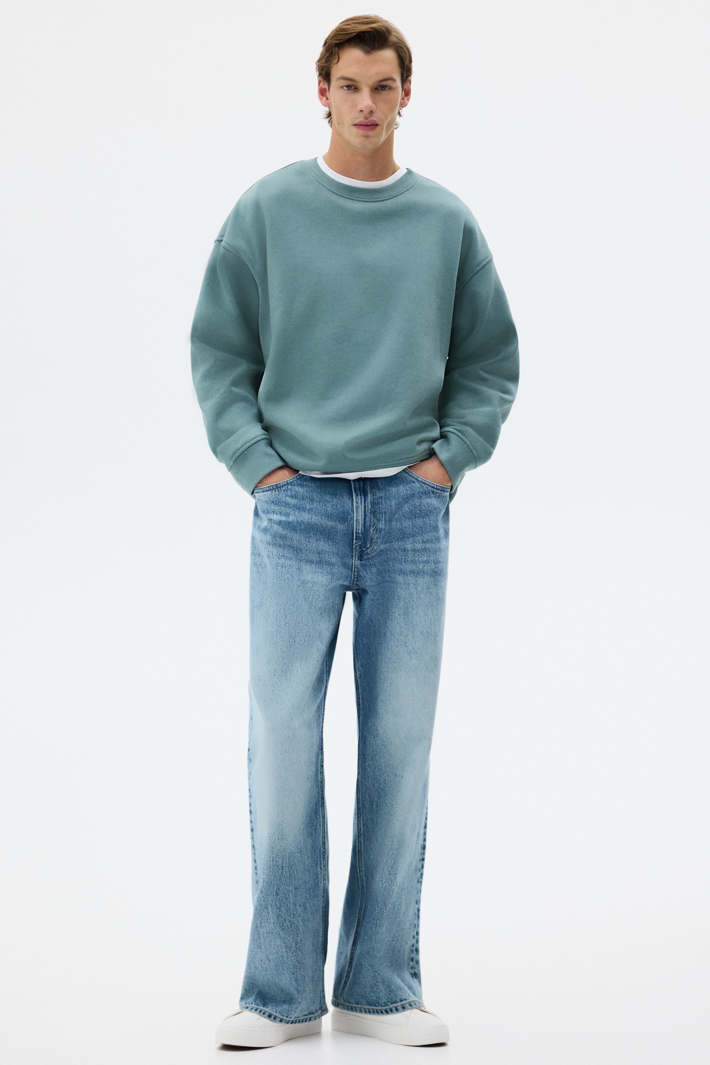 H & M - ルーズフィット スウェットシャツ - ターコイズ