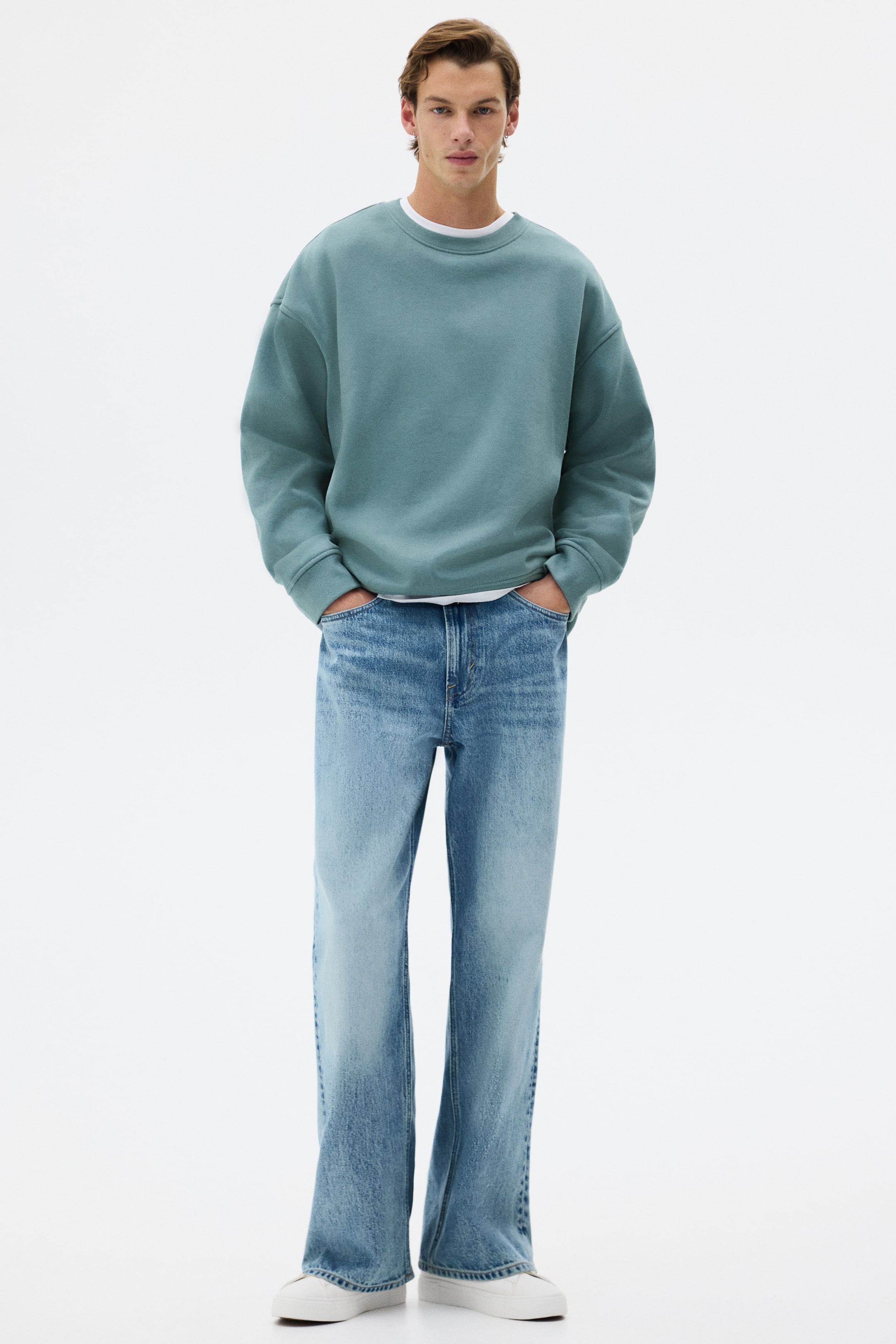 Ingrandisci l'immagine: Felpa Loose Fit - Blu petrolio - UOMO | H&M CH 1