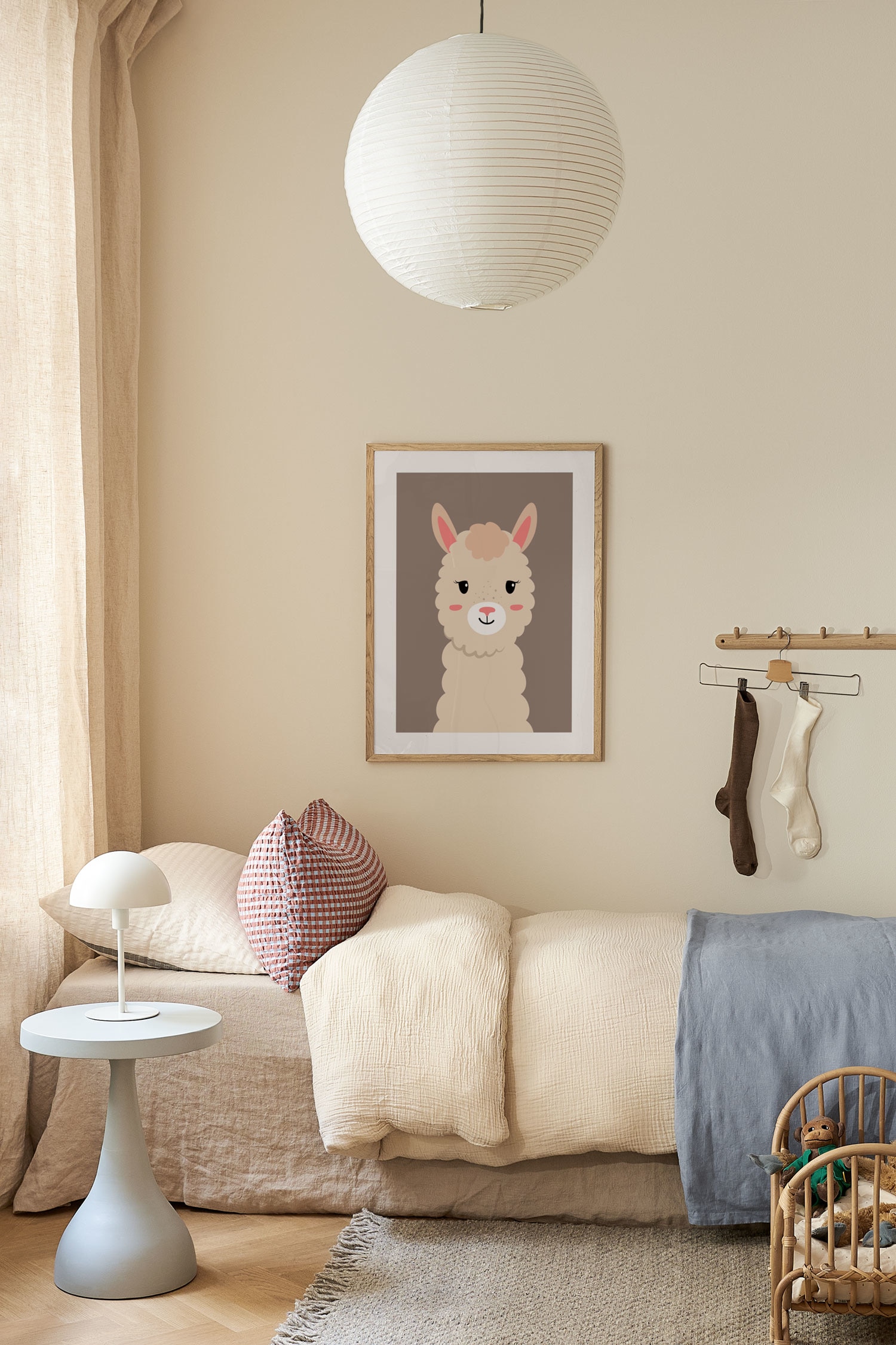 Kids Poster - Alfie The Alpaca/Lenny The Llama