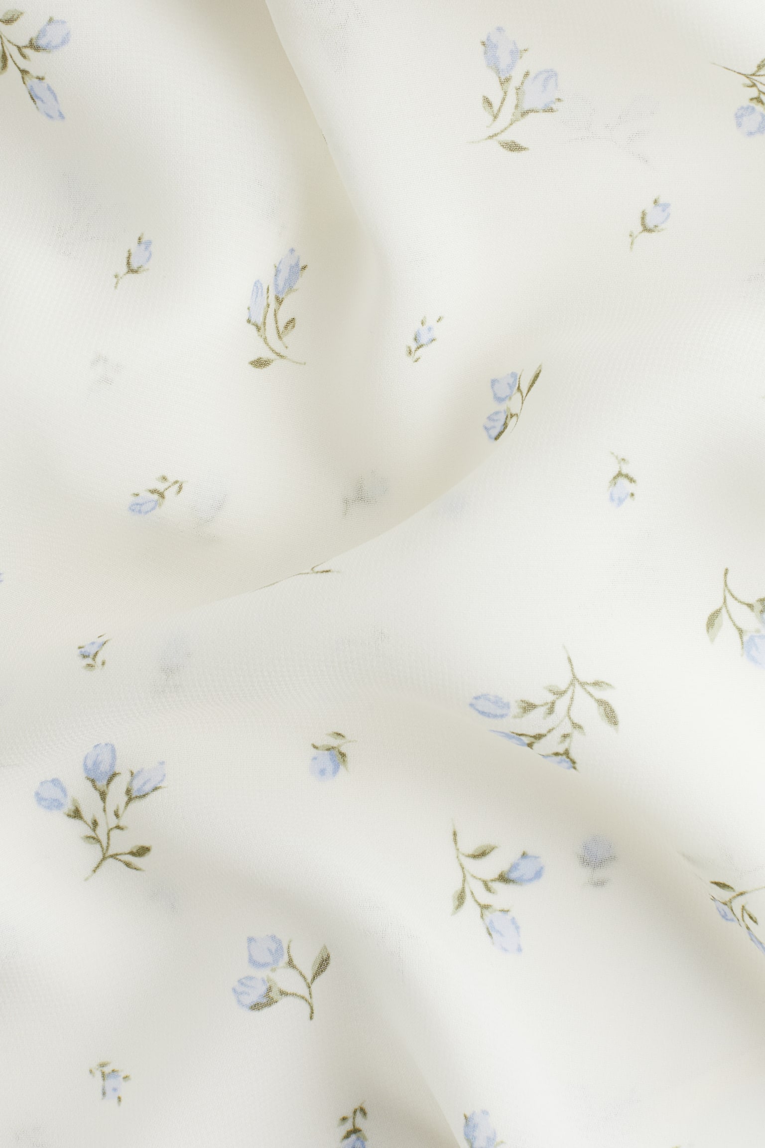 Off-the-shoulder chiffon top - Cream/Floral/Black/Black/Cream - 2