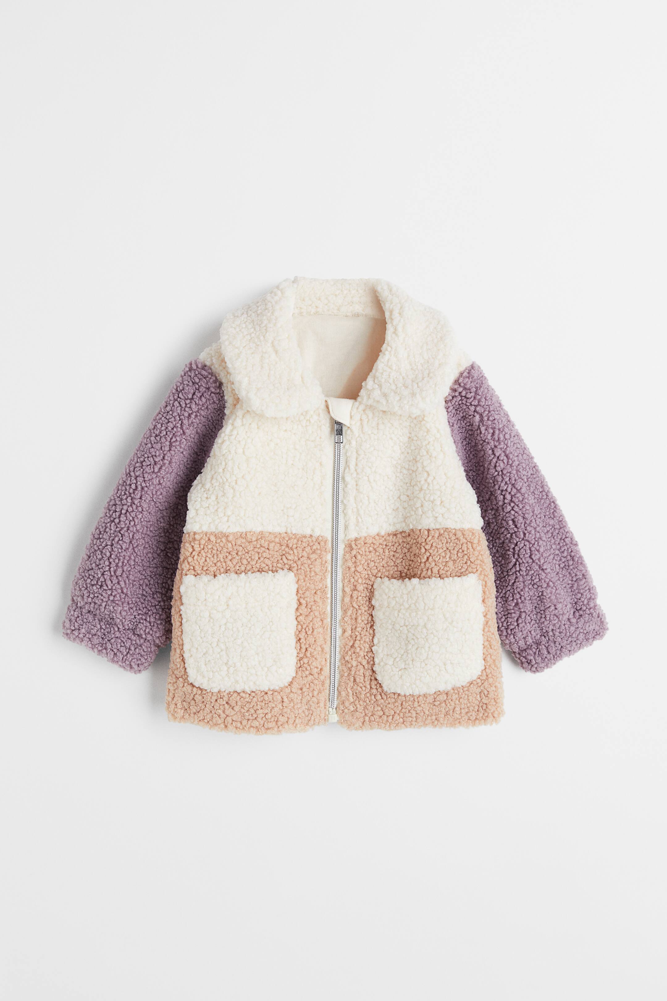 View larger image: Collared teddy jacket - Light purple/Block-coloured - Kids | H&M 1