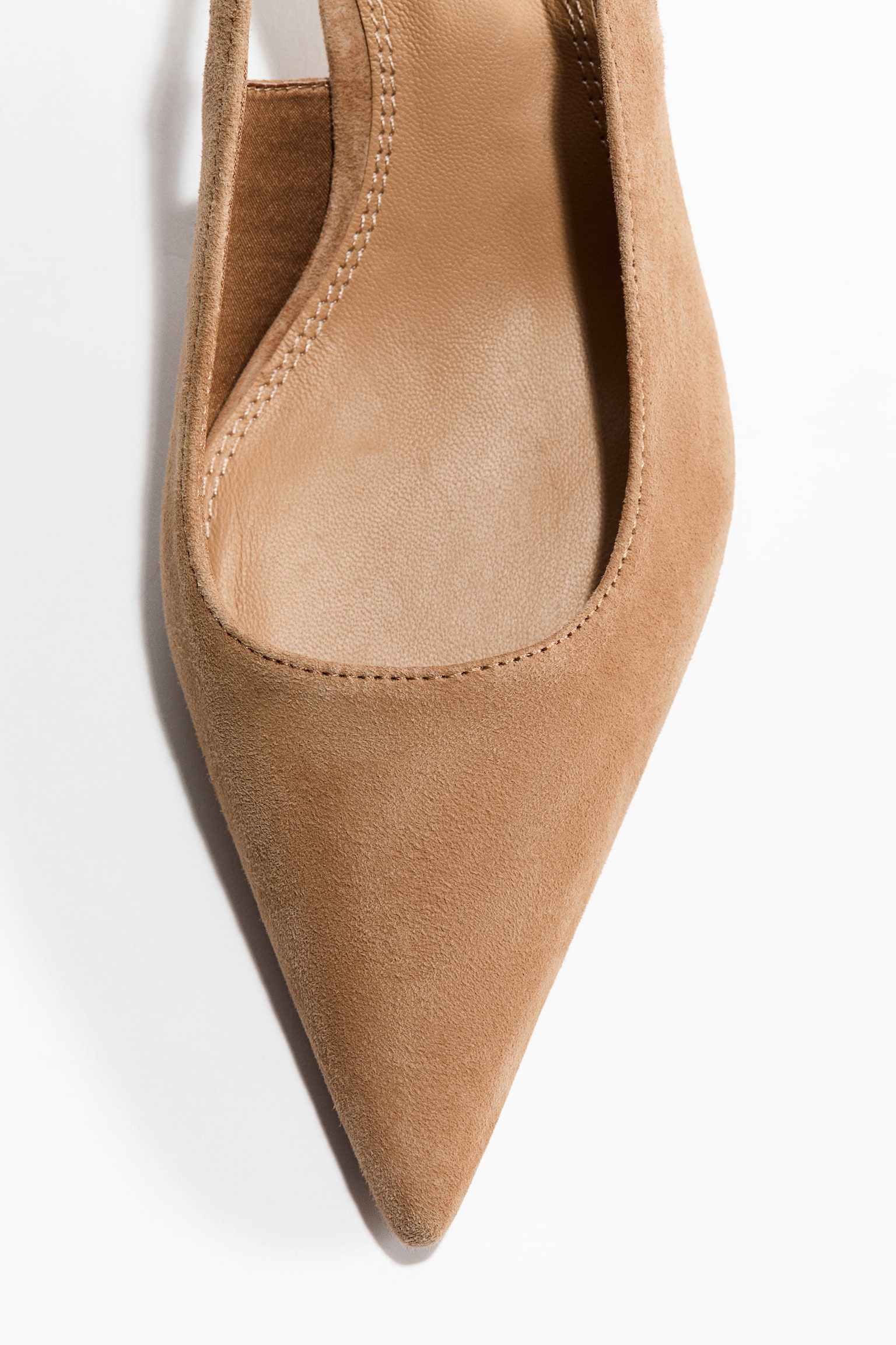 Pointed suede slingbacks - Dark beige/Brown/Dark khaki green/Khaki green - 3