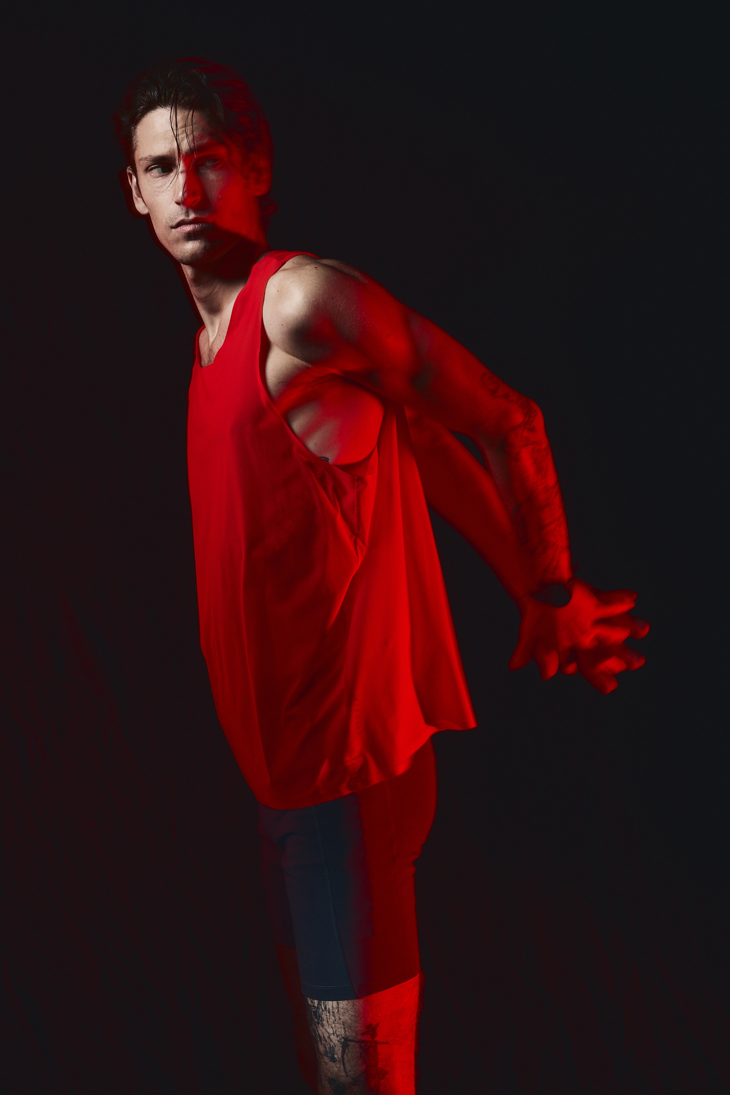 H & M - レギュラーフィット ランニングタンクトップ DryMove™ - ターコイズ H & M - レギュラーフィット ランニングタンクトップ DryMove™ - ターコイズ