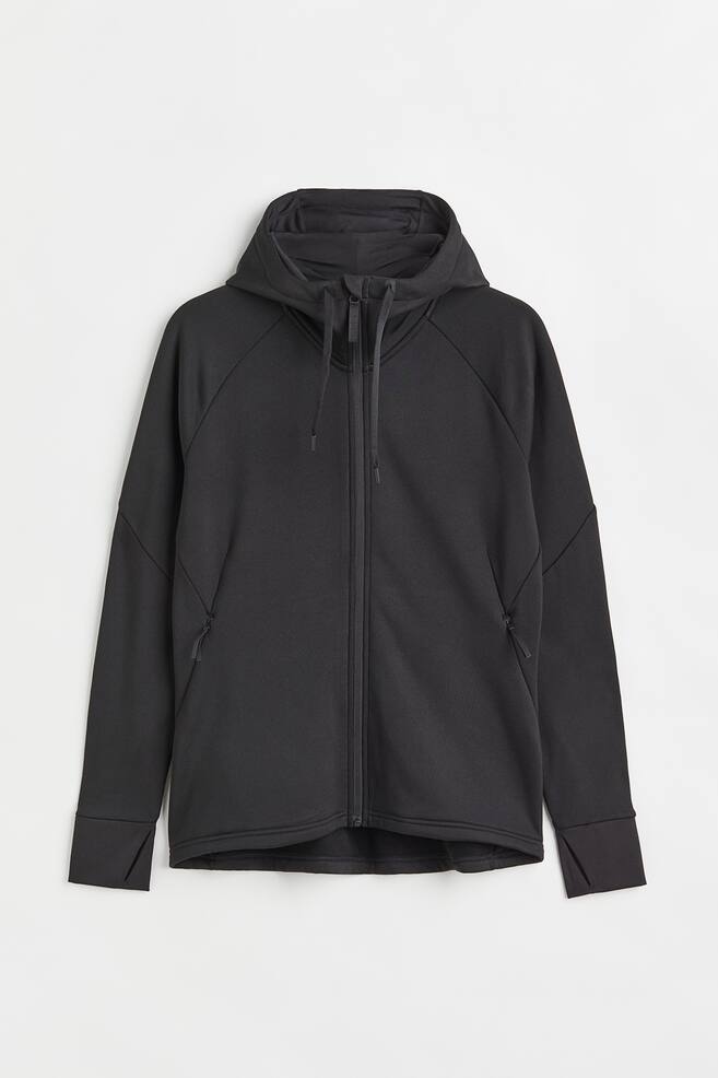 H&M+ Hooded outdoor jacket - Black/Light blue - 2