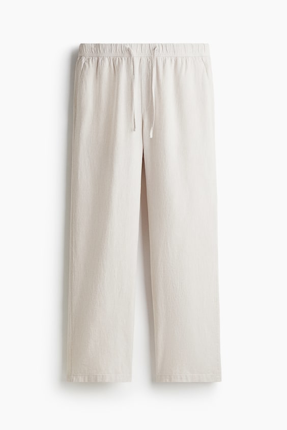 Мужские брюки H&M Relaxed Fit Linen-Blend Pants