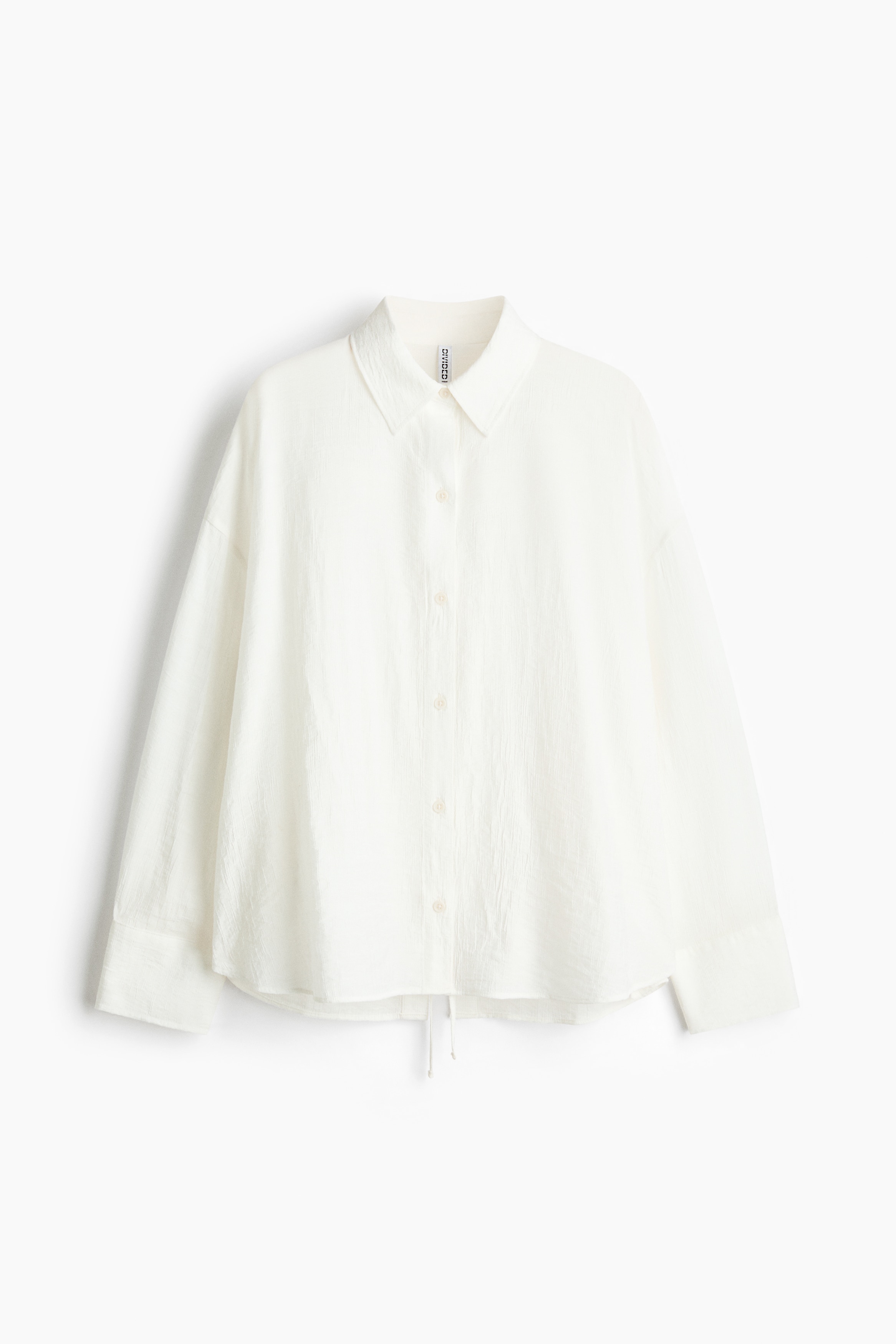 Oversized tie-detail shirt