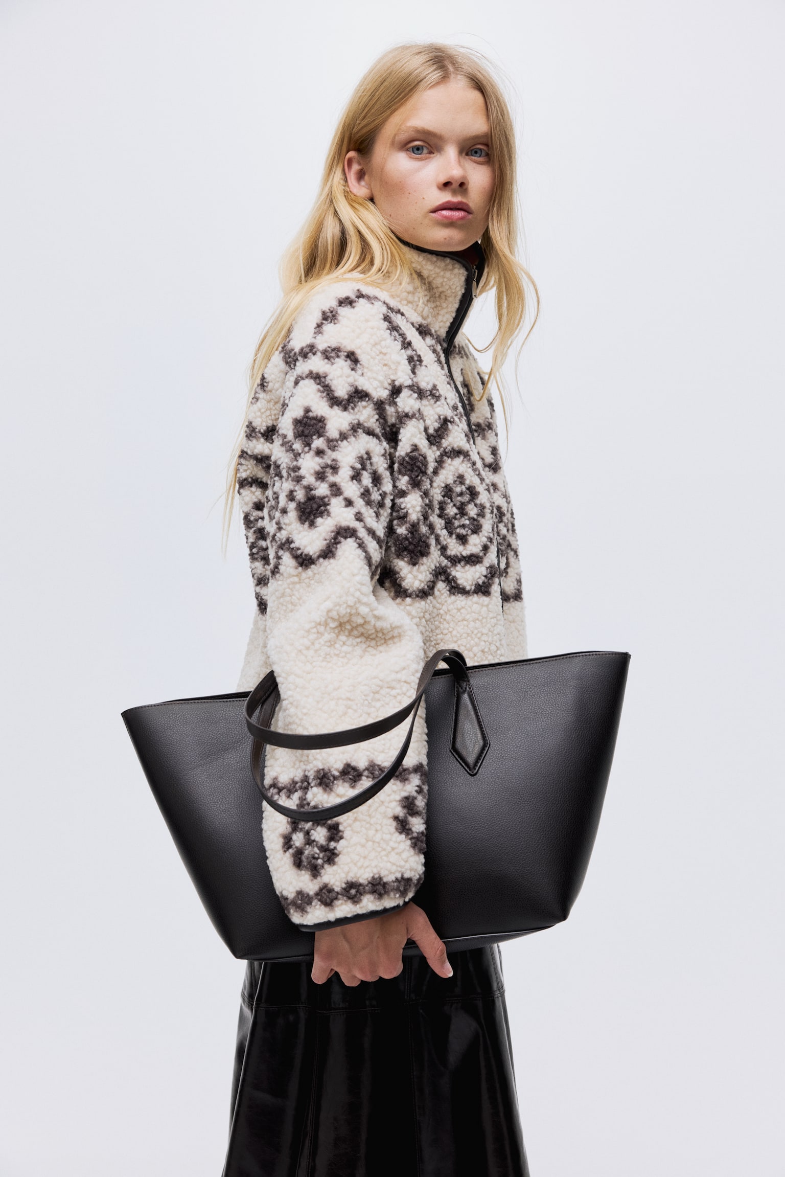 Shopper Çanta - Koyu kahverengi/Koyu kahverengi - 4