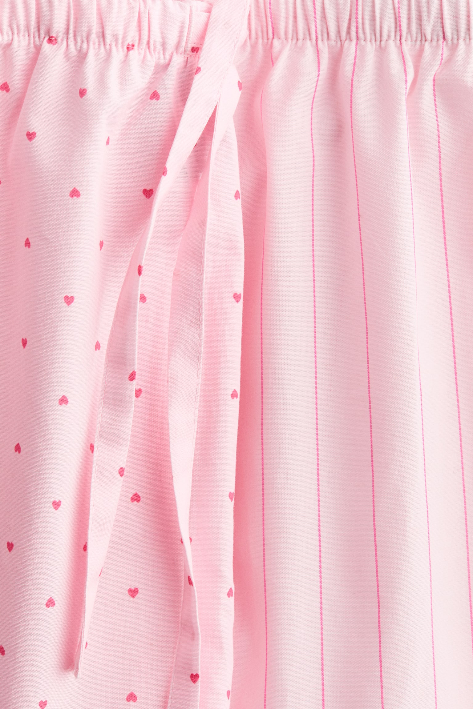 2'li Pijama Şortu - Pembe/Çizgili - 3