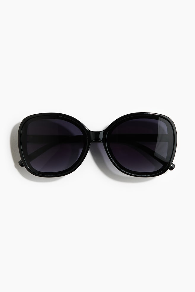 Square Sunglasses - Black/Brown - 1
