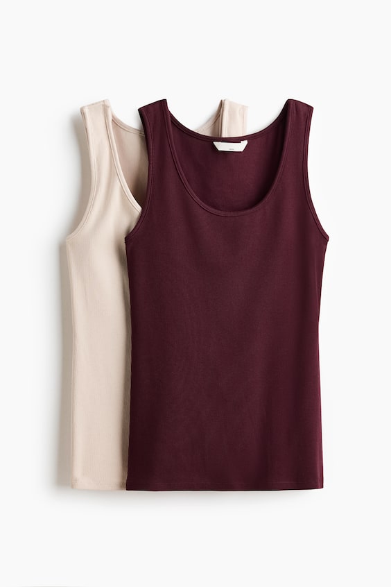 Женские жилеты H&M MAMA 2-pack nursing vest tops