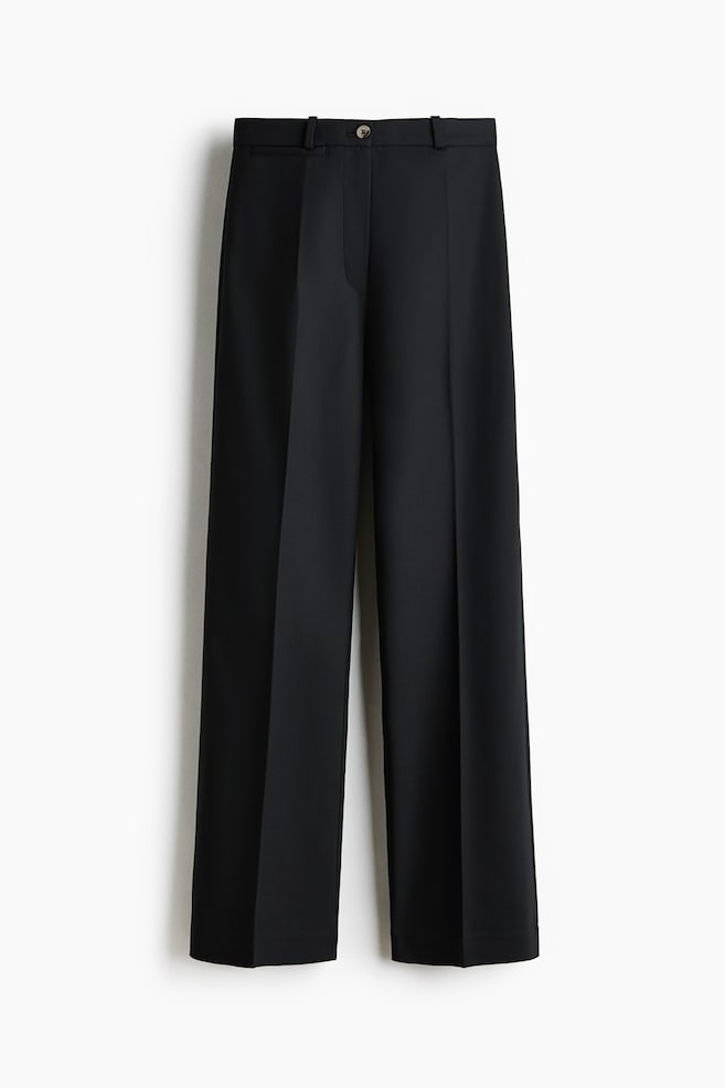 Bootcut-Hose - Schwarz/Hellbraun - 1