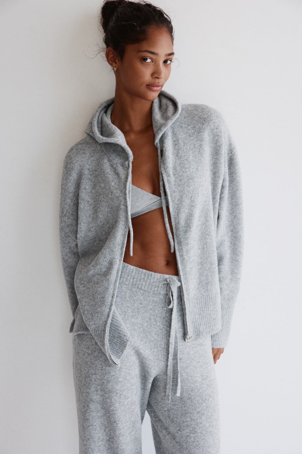 Knit Hooded Jacket - image 2