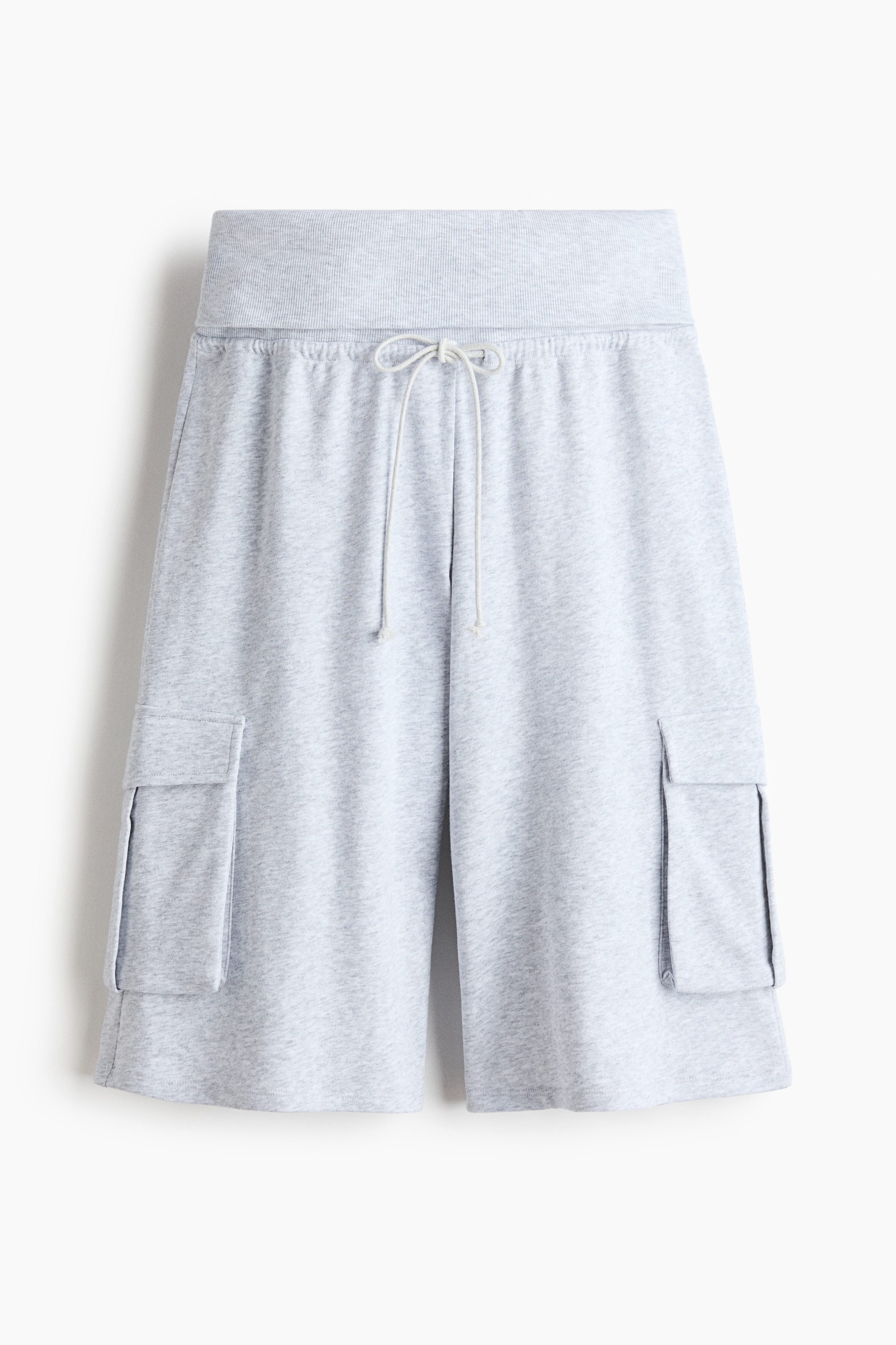 Knee-length sweatshorts - Light grey marl