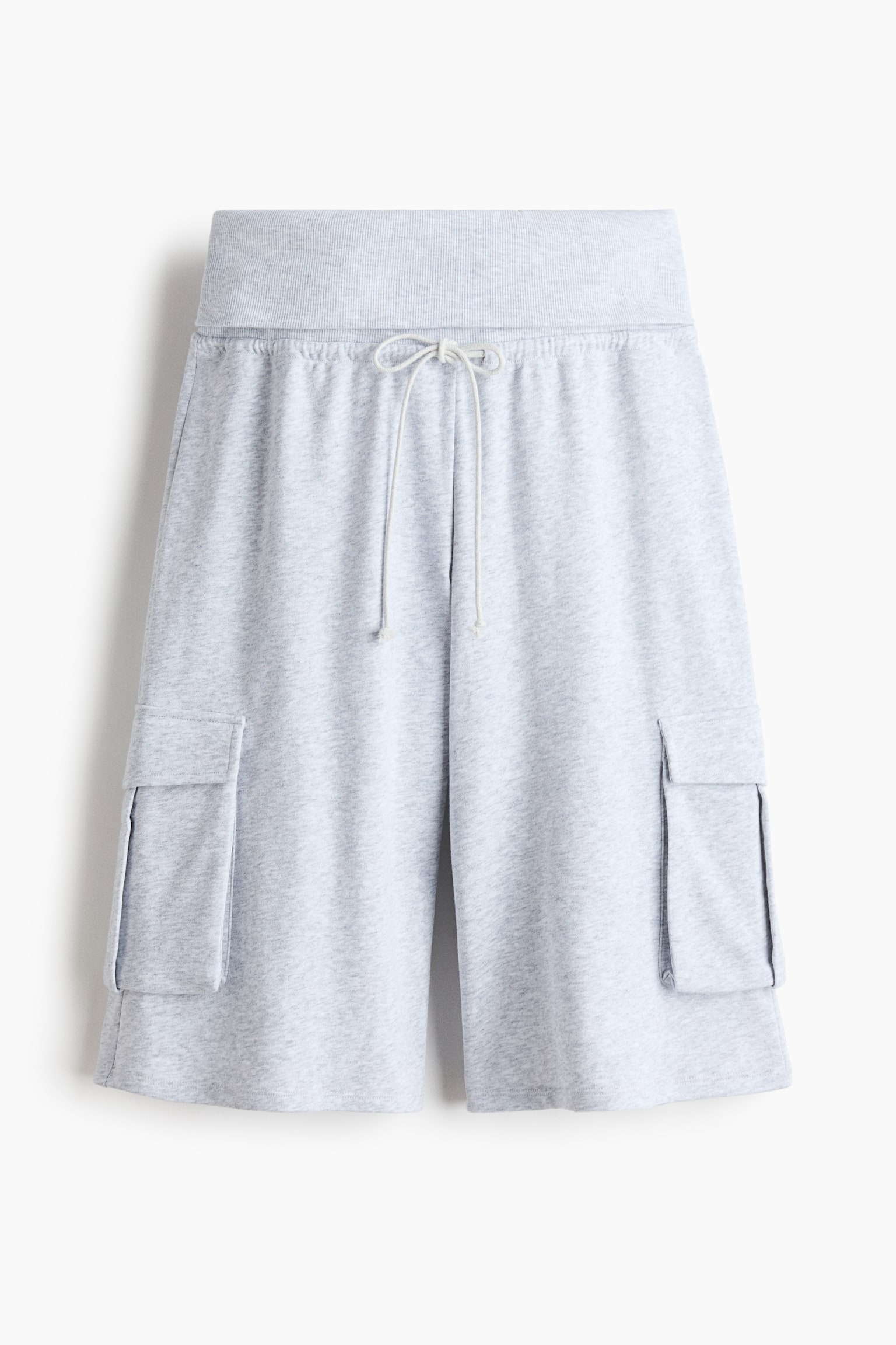 Knee-length sweatshorts - Light grey marl - 1