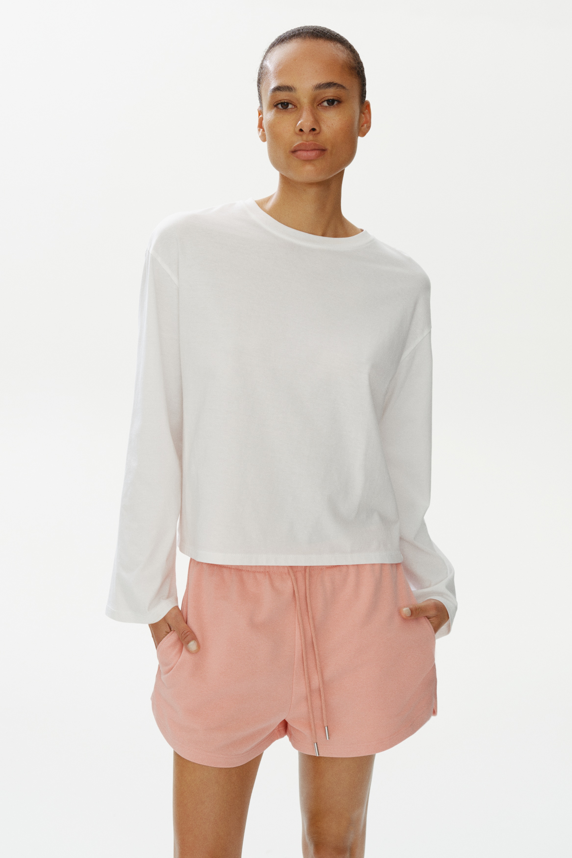 Sweatshorts - Peach pink/Black/Blue/Dark dusty pink/Dark blue/Light gray melange/Burgundy/Light beige melange/White/Light yellow