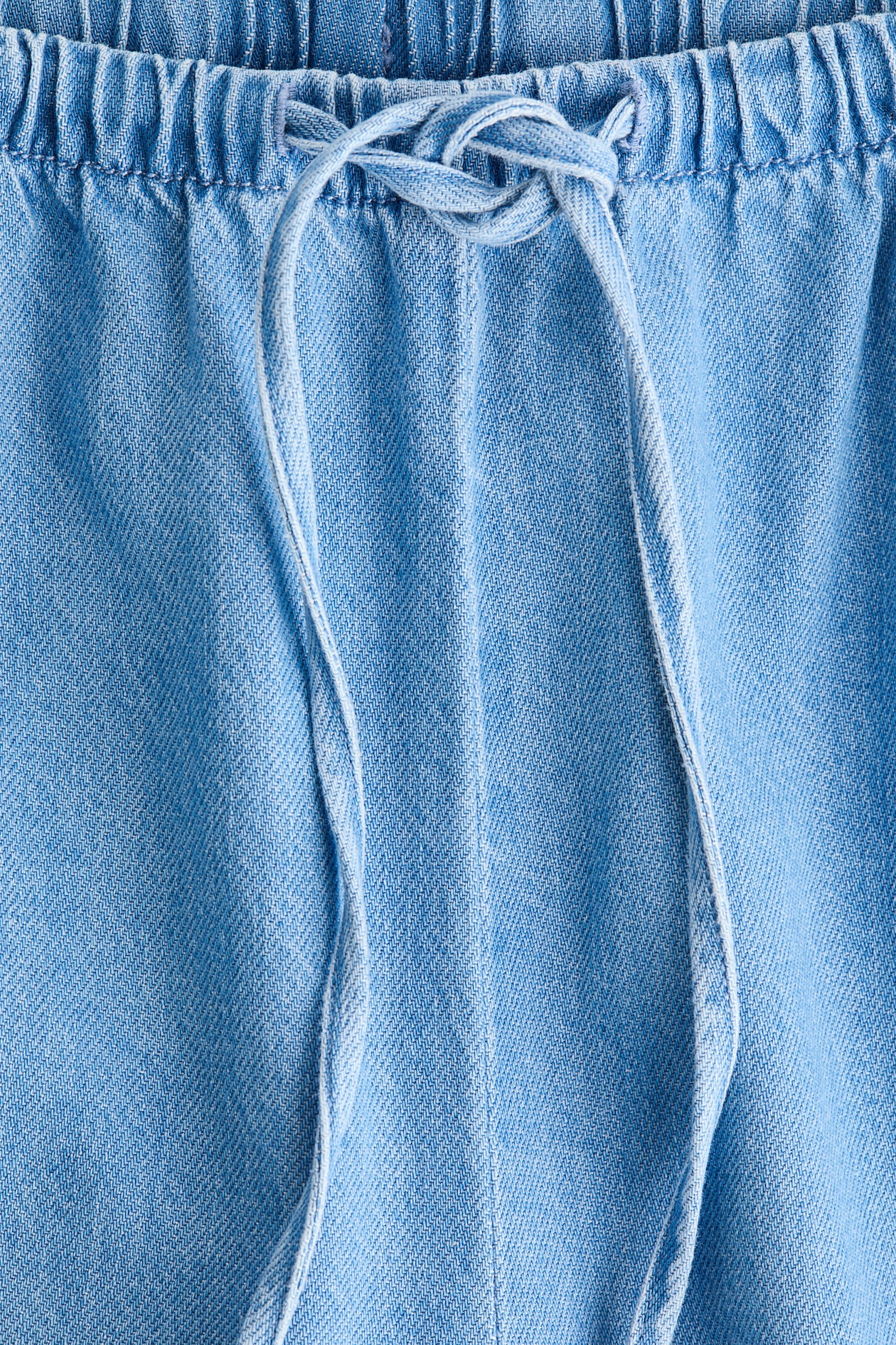 Denim drawstring trousers - image 2
