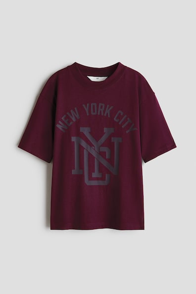 ルーズフィット プリントTシャツ