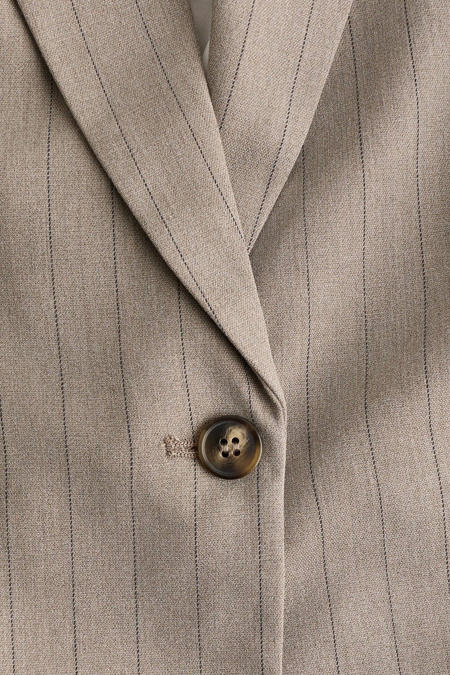 Single-breasted blazer - Beige/Pinstriped/Pink/Black - 3