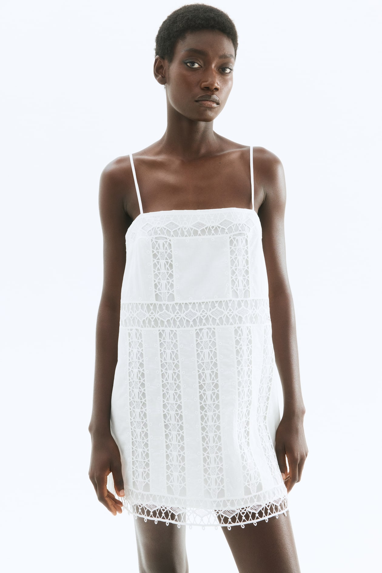 Lace-Inset Strappy Dress - image 3