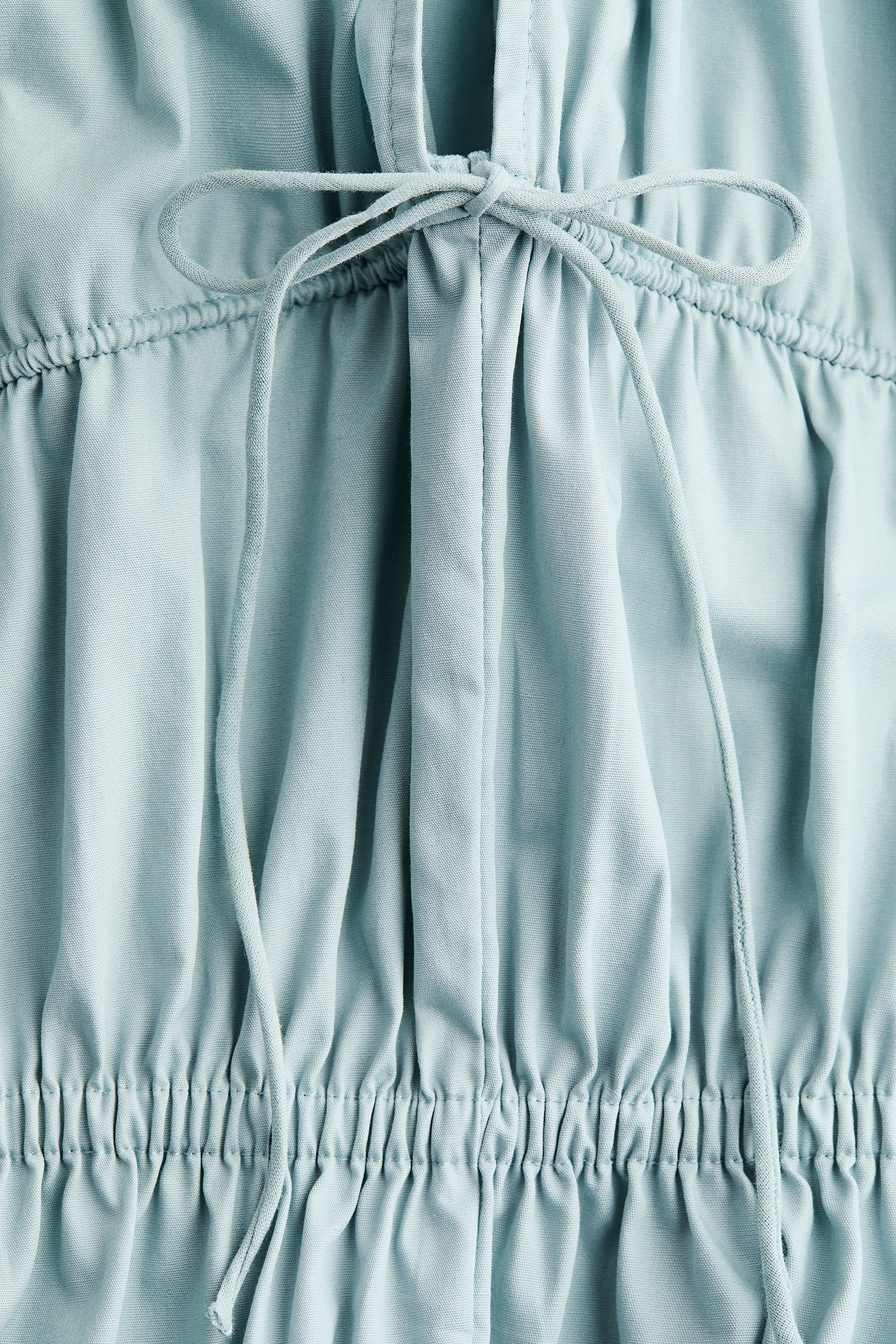 Drawstring-detail poplin dress