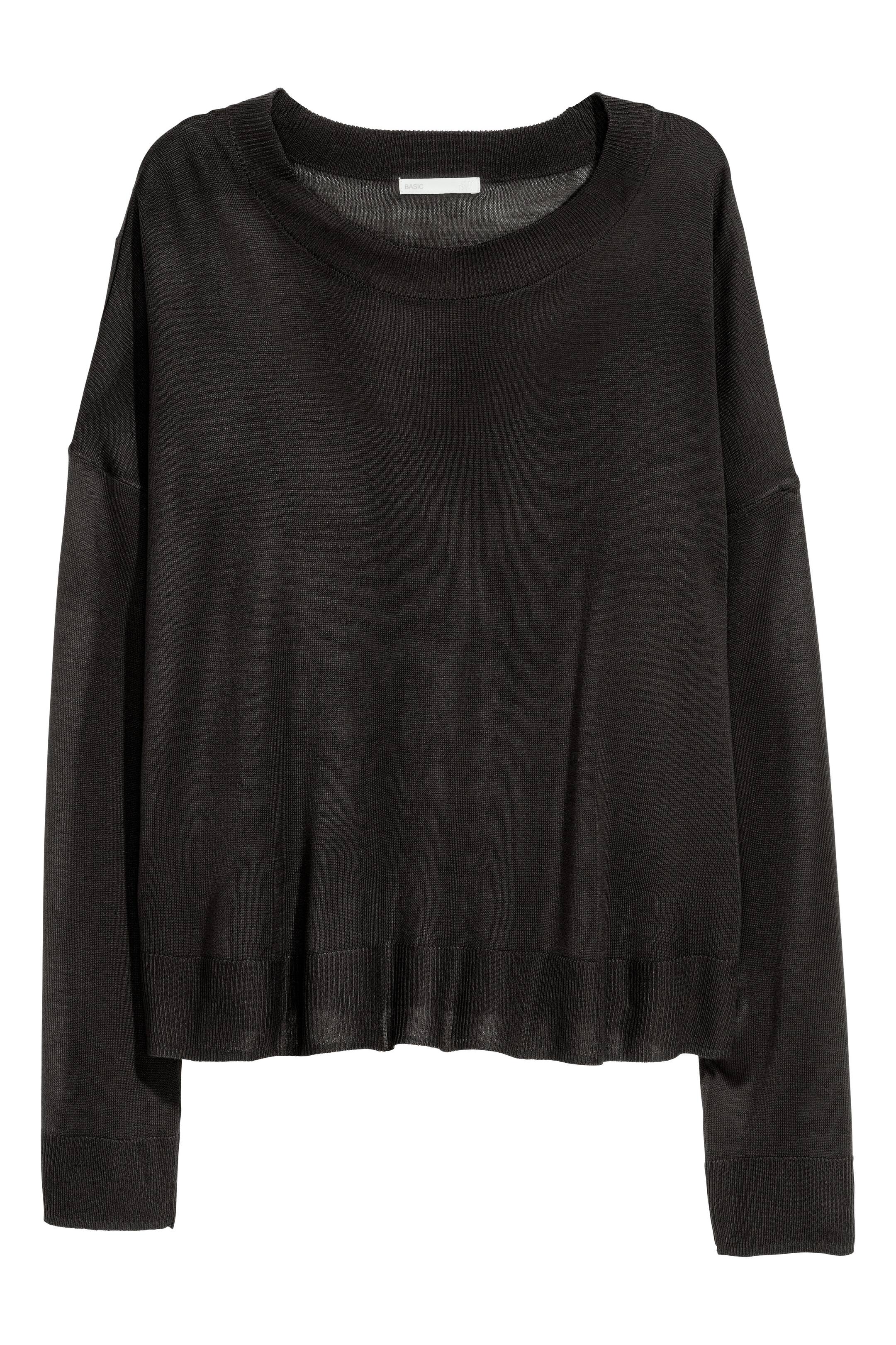 View larger image: Fine-knit jumper - Dark grey - Ladies | H&M GB 1