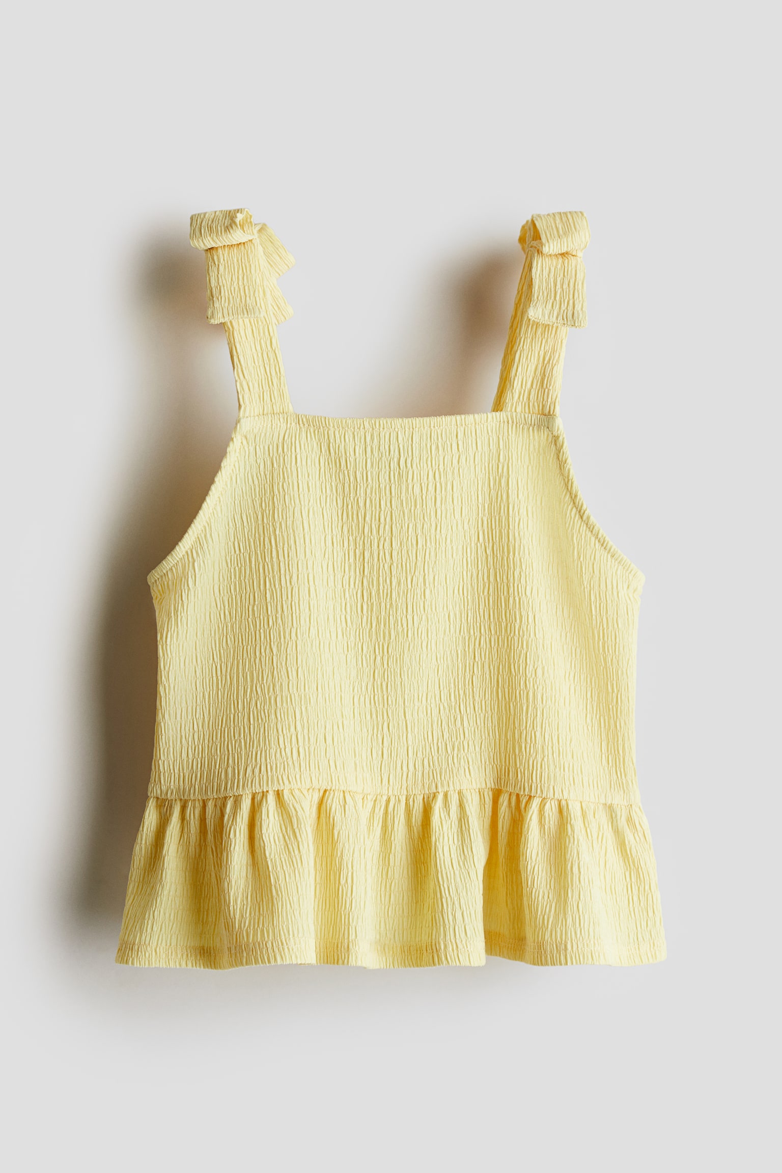 Crinkled jersey top - Yellow/Dusty blue/Cream - 2