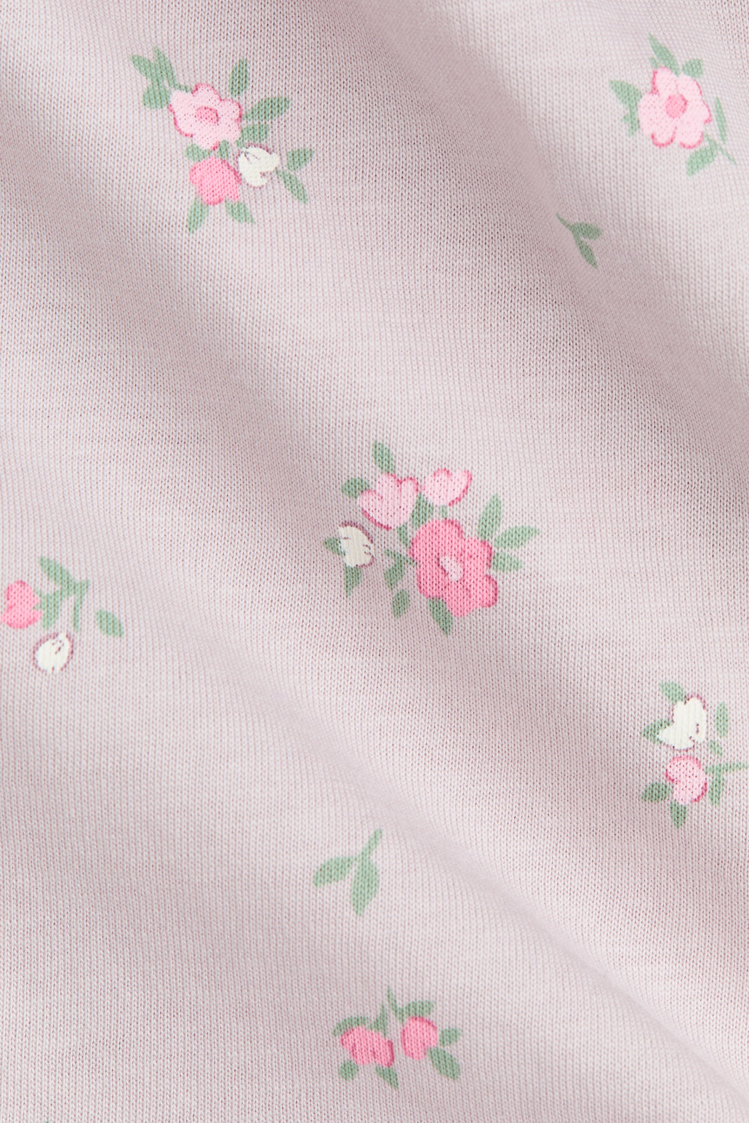 Printed Cotton Dress - Light purple/Floral/Light dusty green/cherries/Cream/hearts - 2