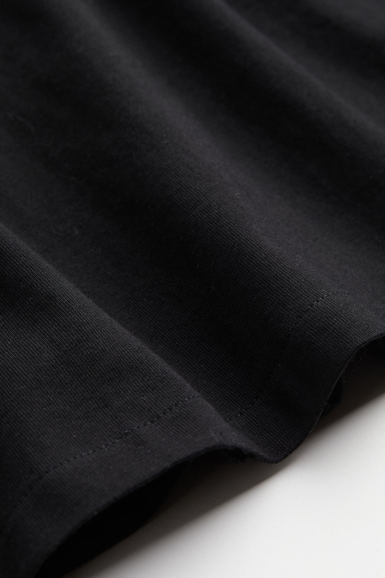 Robe T-shirt en coton - Noir/Gris clair chiné/Beige clair/Blanc/rayures noires/Beige clair/rayé - 3