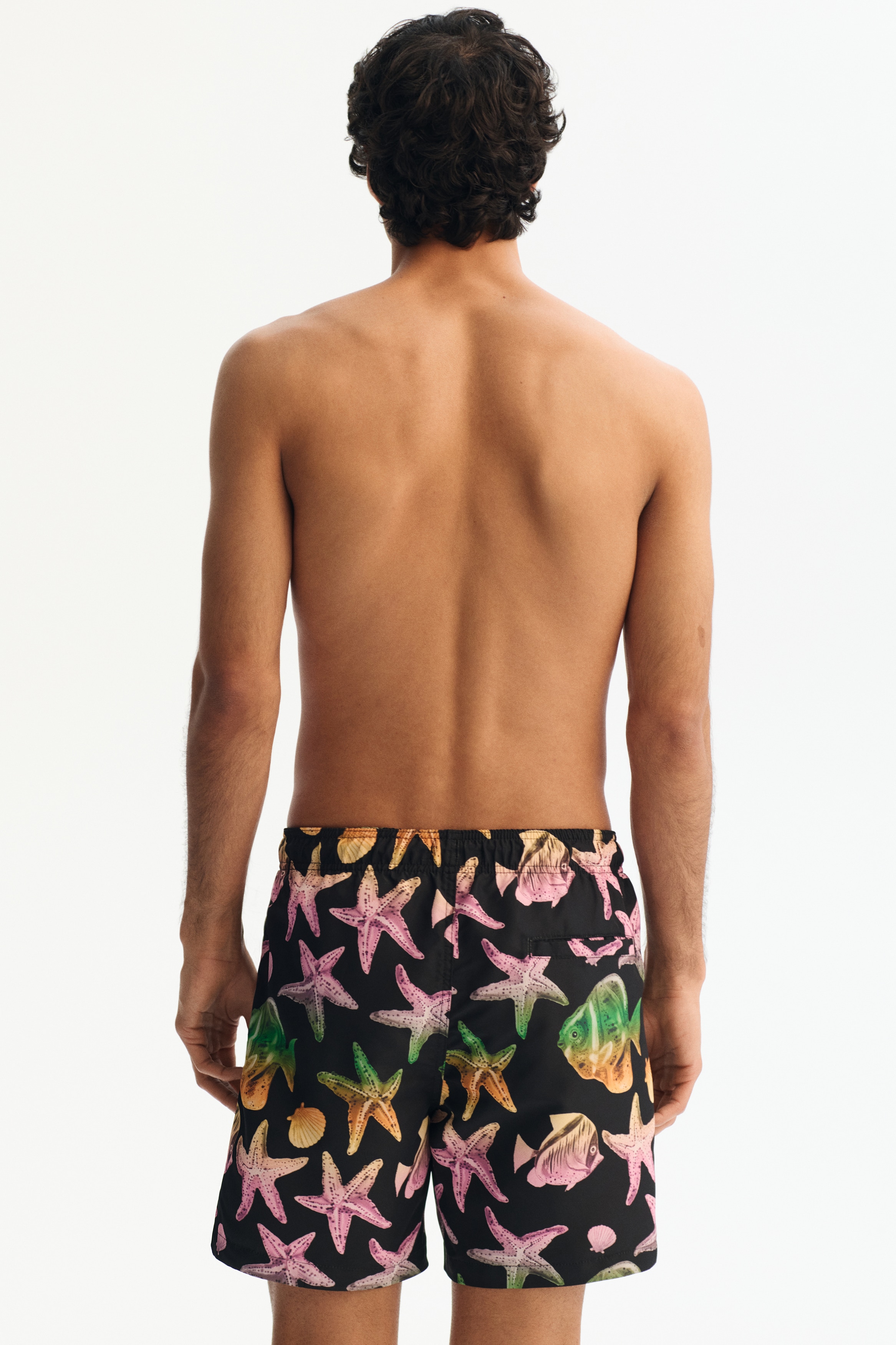 Patterned swim shorts