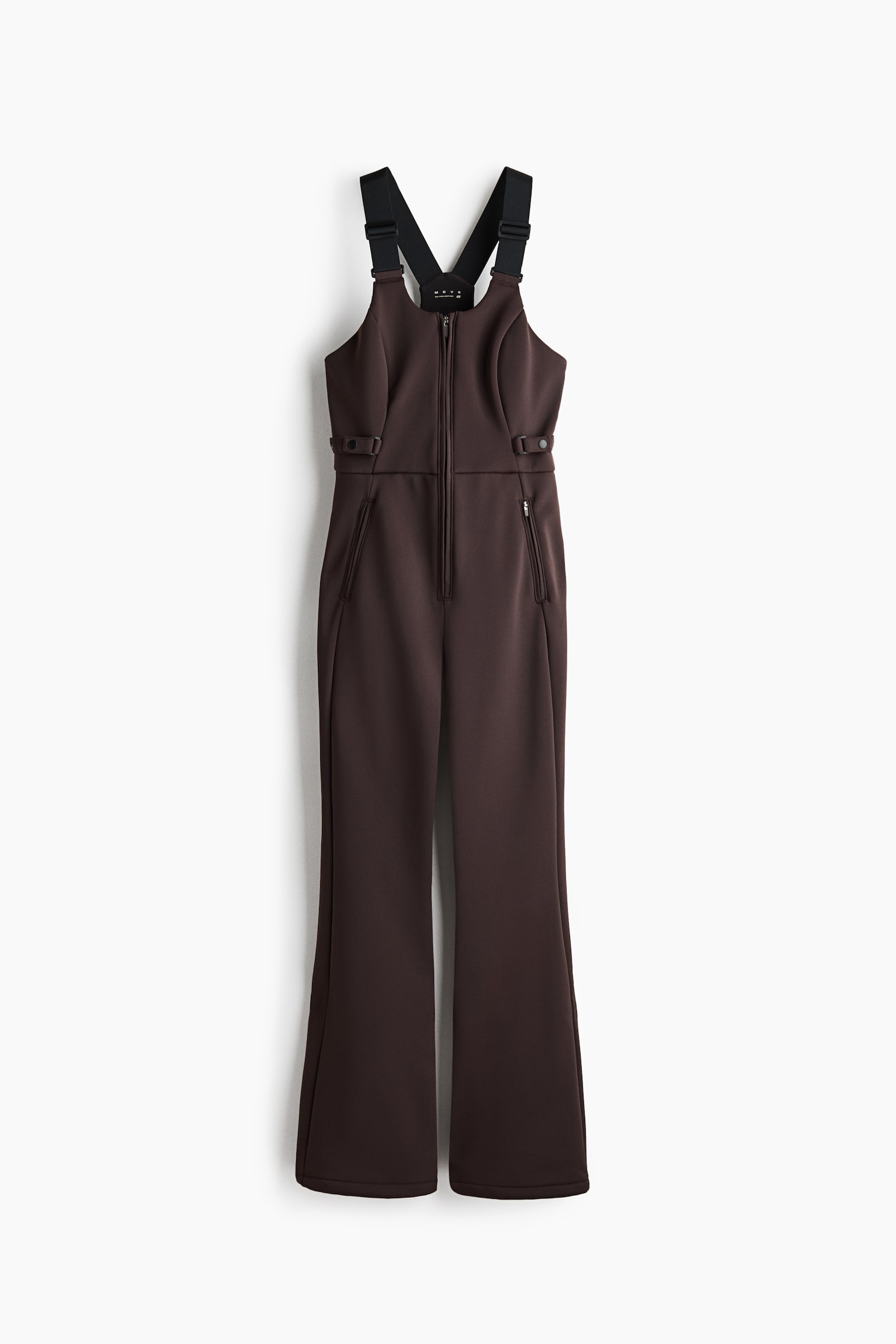 Женские брюки H&M Move Brushed-Inside Ski Bib, цвет: Тёмно-коричневый коричневый
