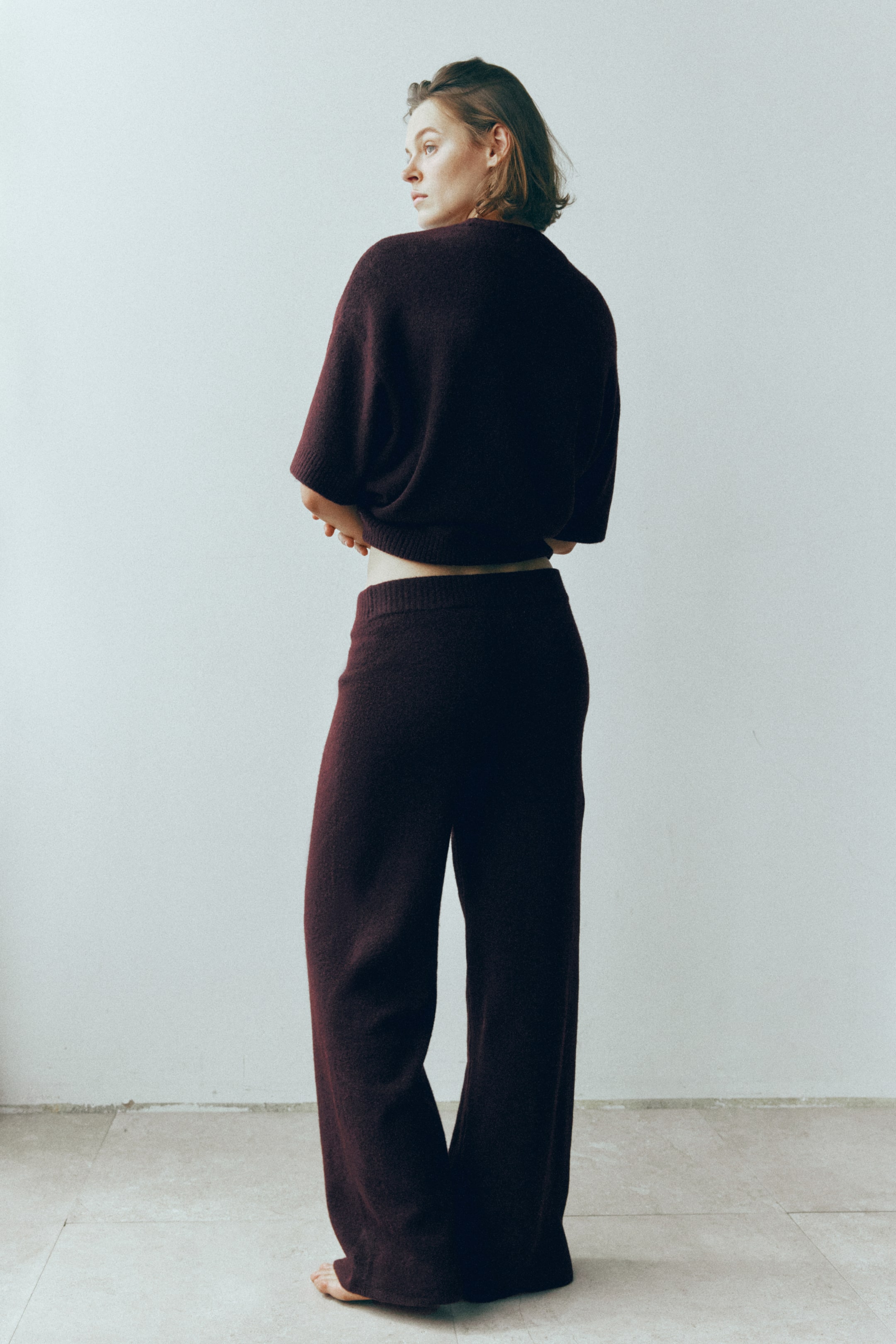 Wide-Leg Knit Pants