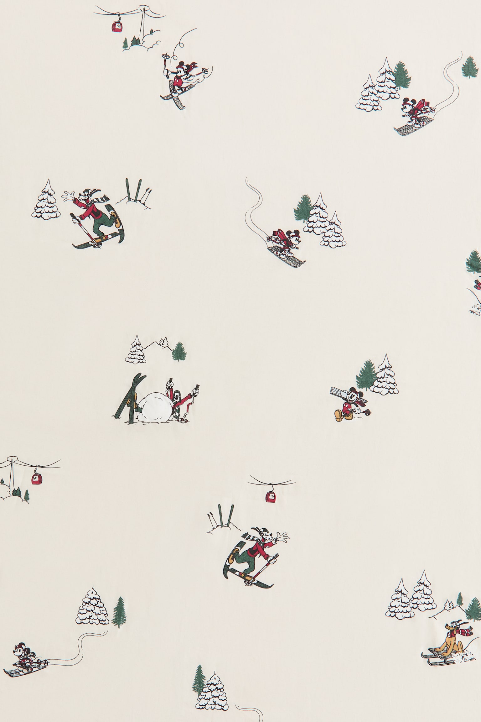 H&M Patterned Percale Fitted Sheet, цвет: Кремовый — фото 3