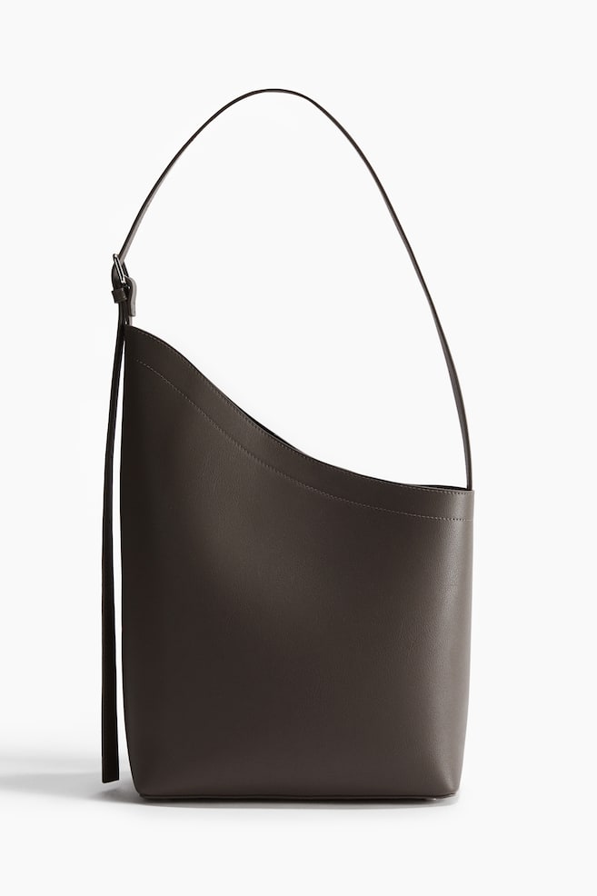 Asymmetric shopper - Dark grey/Brown - 1