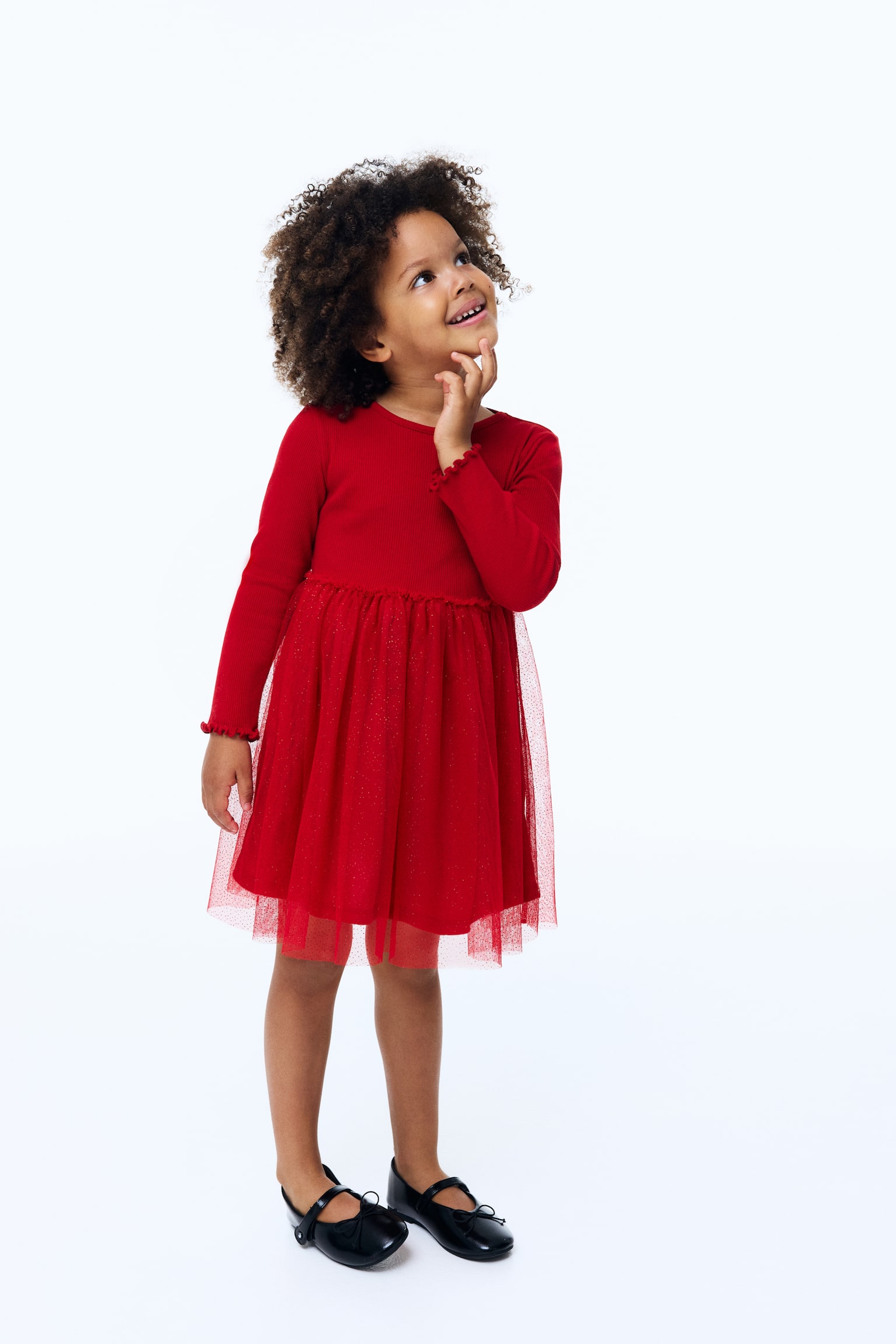 Tulen jurk - Red/Beige/luipaarddessin/Dusty roze/hartjes/Roomwit/Lichtgeel/stippen/Dusty roze/sterren - 5