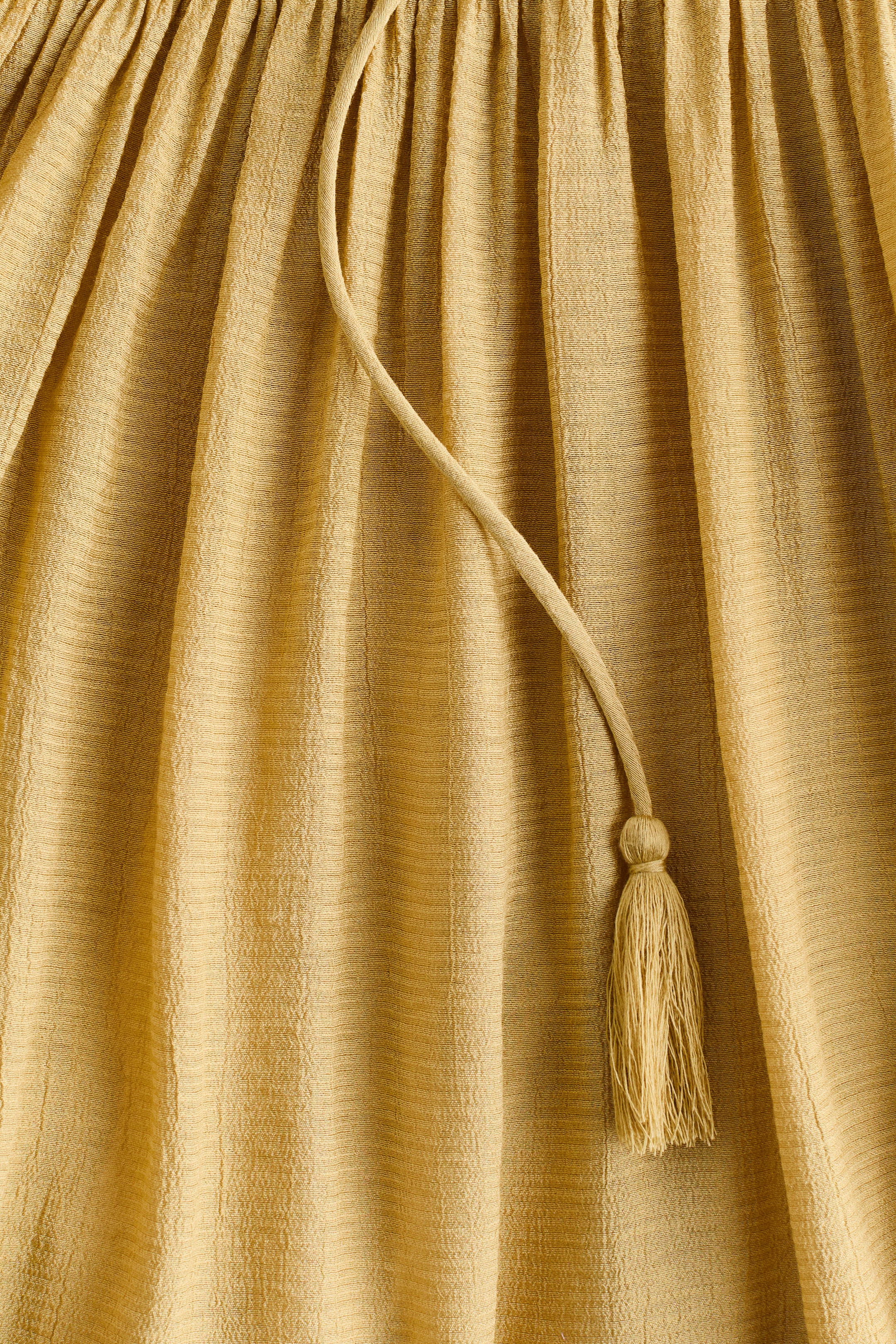 Smocked Cape-Detail Dress