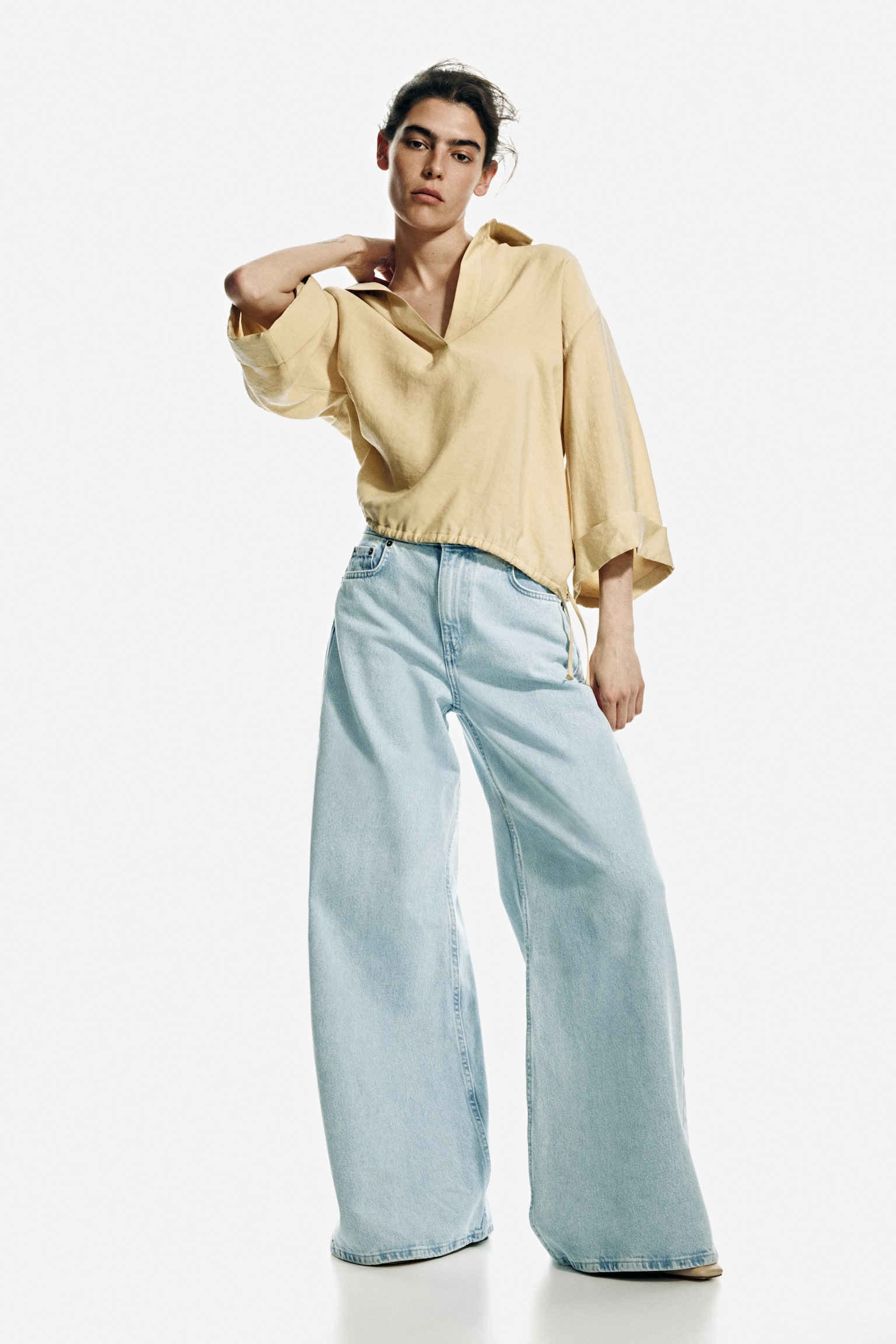 Super Wide High Waist Jeans - Licht denimblauw - 6