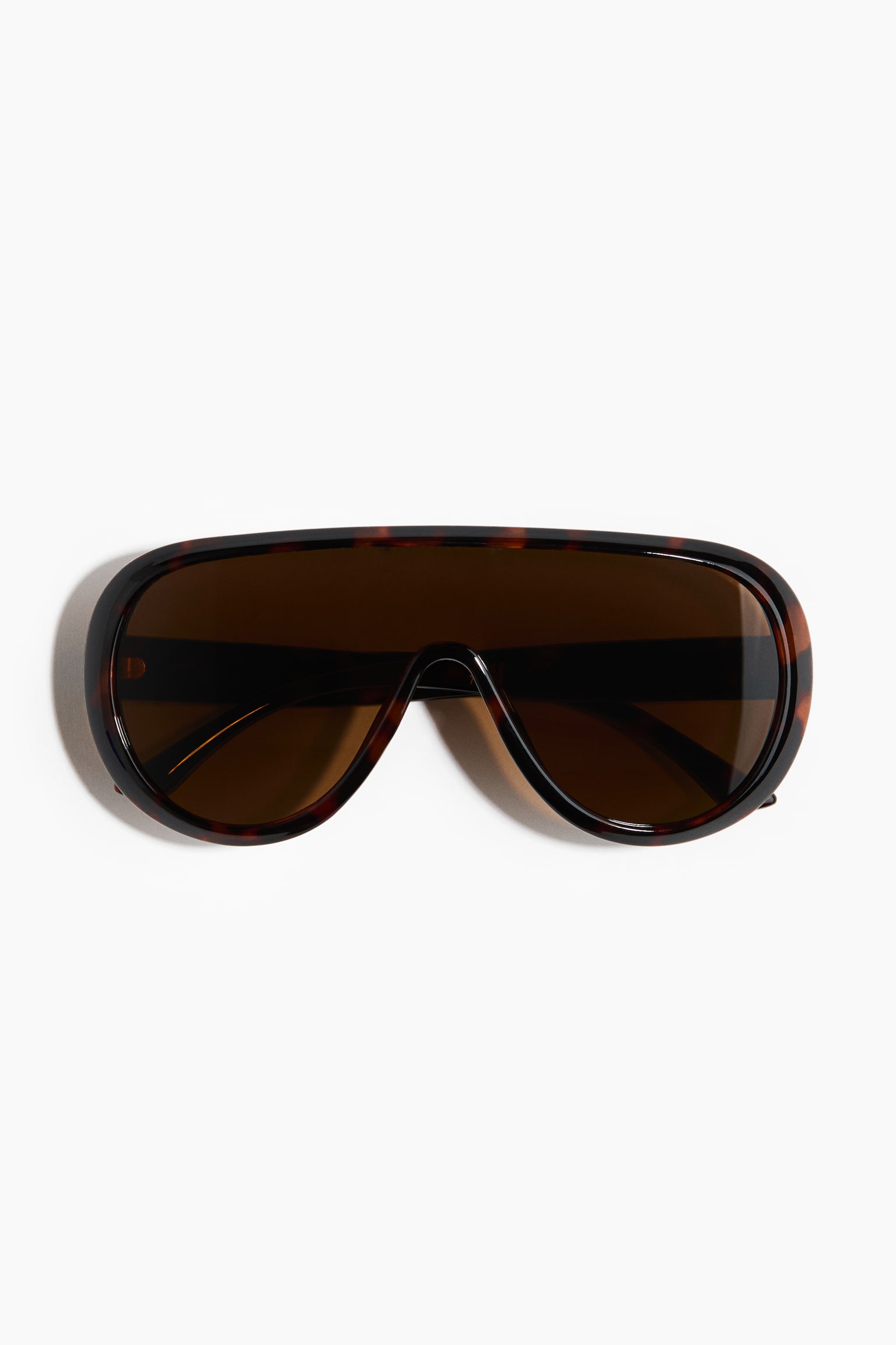 Shield Sunglasses - Brown/tortoiseshell pattern/Dark purple - 1
