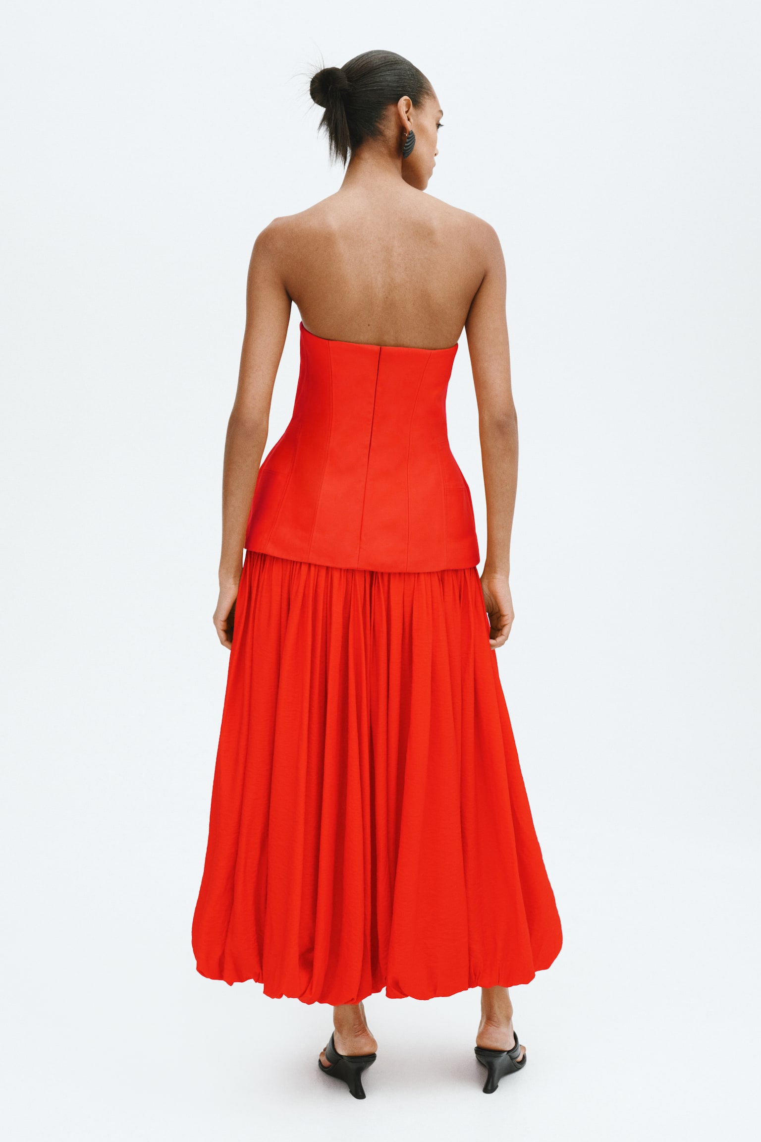 Hourglass bandeau dress - Bright red - 6