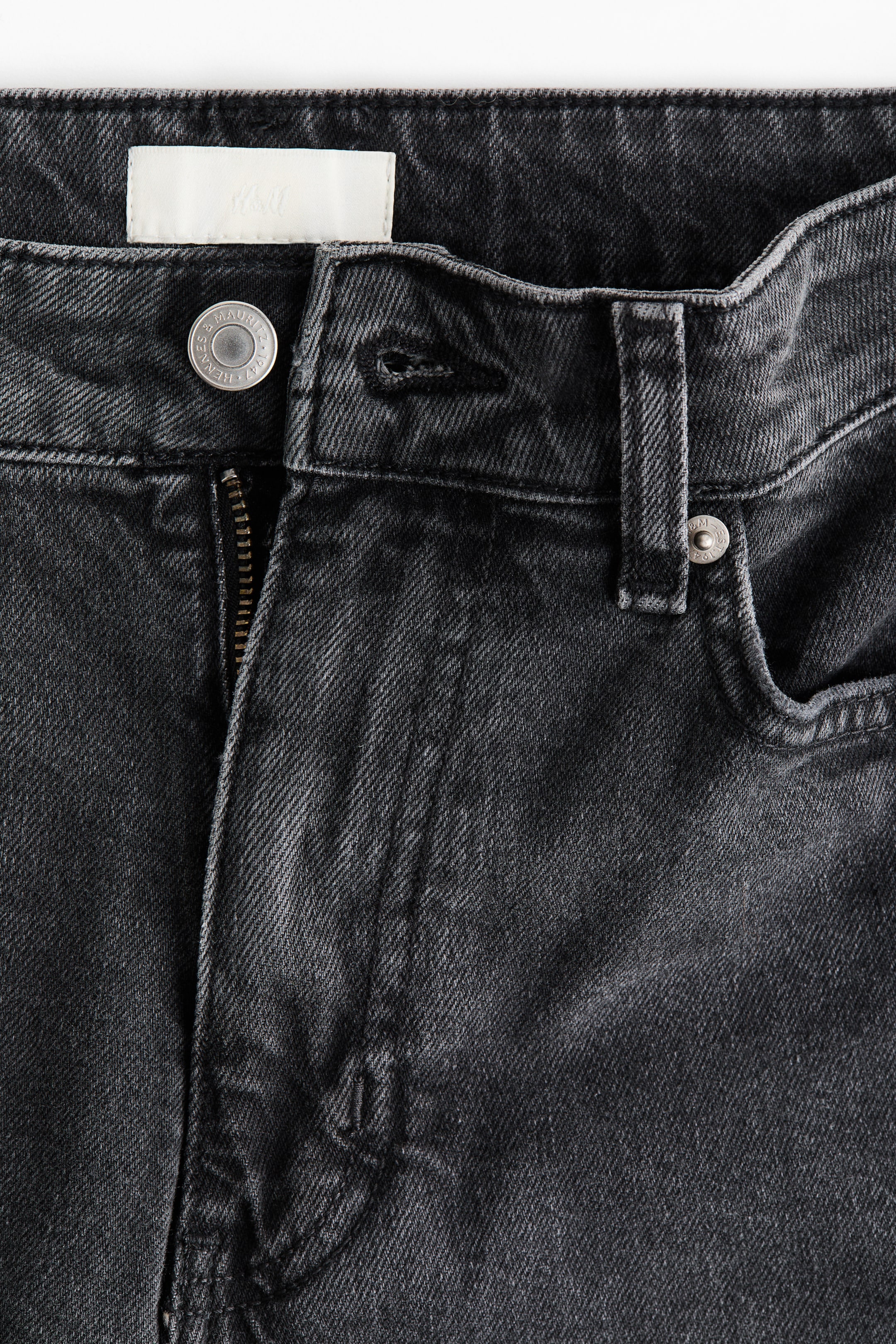 View larger image: Mom Slim Fit High Waist Ankle Jeans - Dark denim grey - Ladies | H&M 7