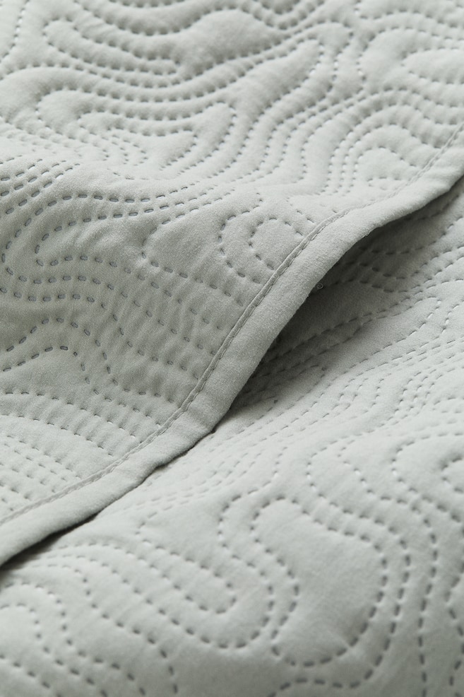 Quilted bedspread - Light khaki green - 2