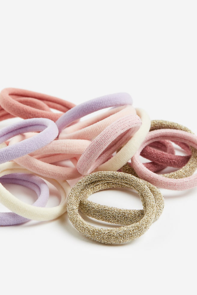 20-pack hair elastics - Pink/Gold-coloured/Pink/Multi-coloured - 2