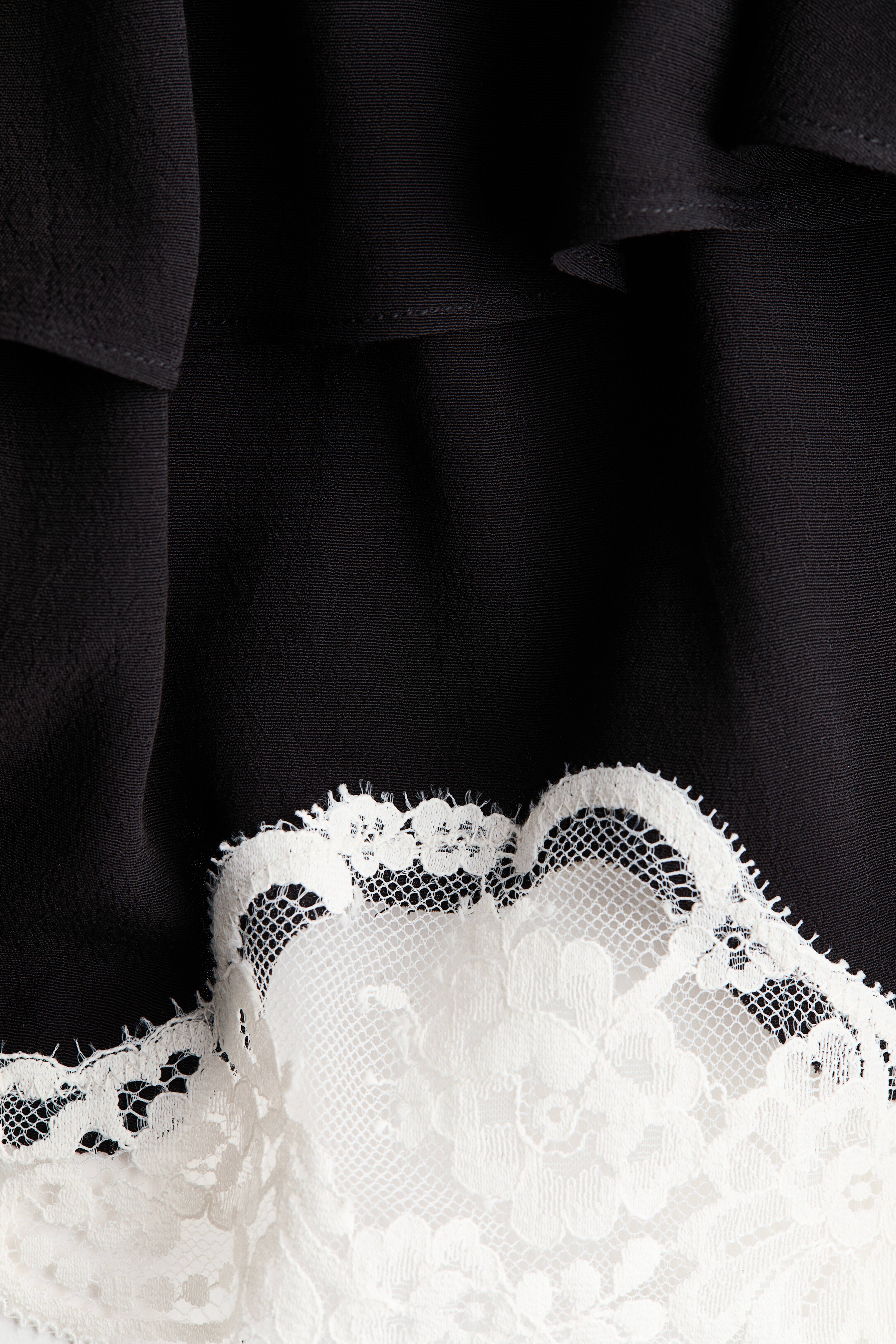 Lace-Trimmed Pajama Top