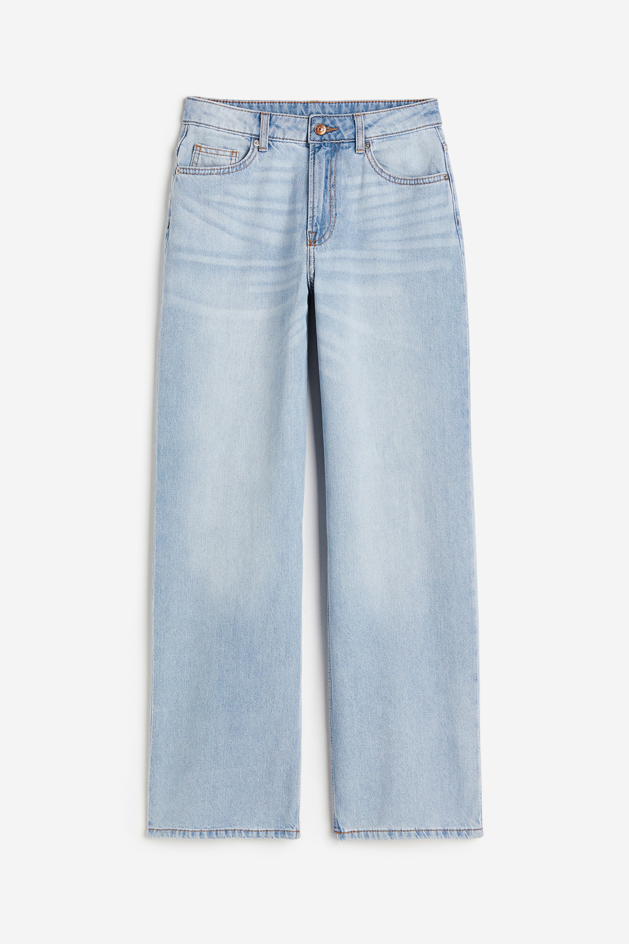 הצגת תמונה גדולה יותר: 90s Baggy High Jeans - תכלת - Ladies | H&M IL 1