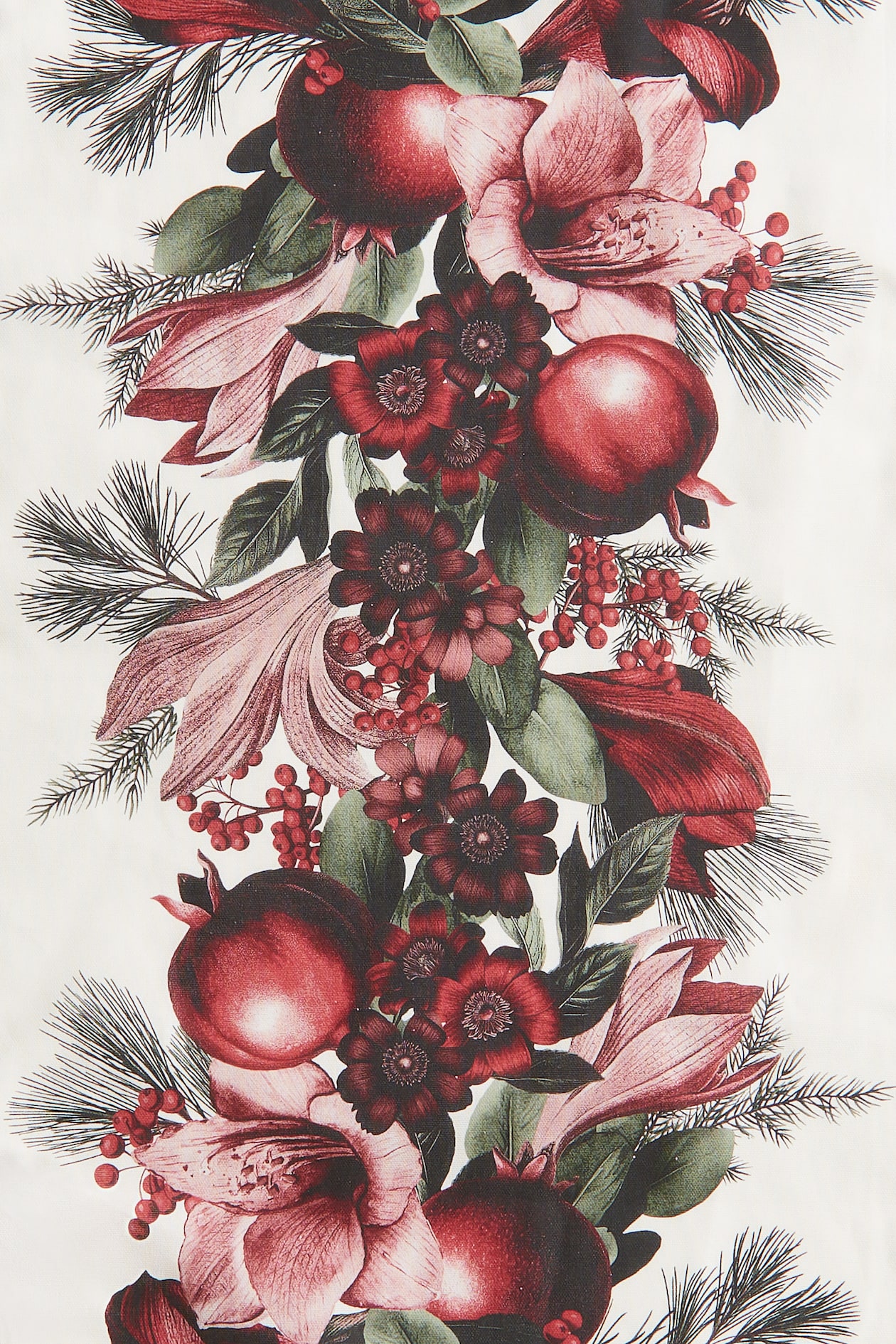 Water-repellent table runner - White/Flowers - Home All | H&M IE