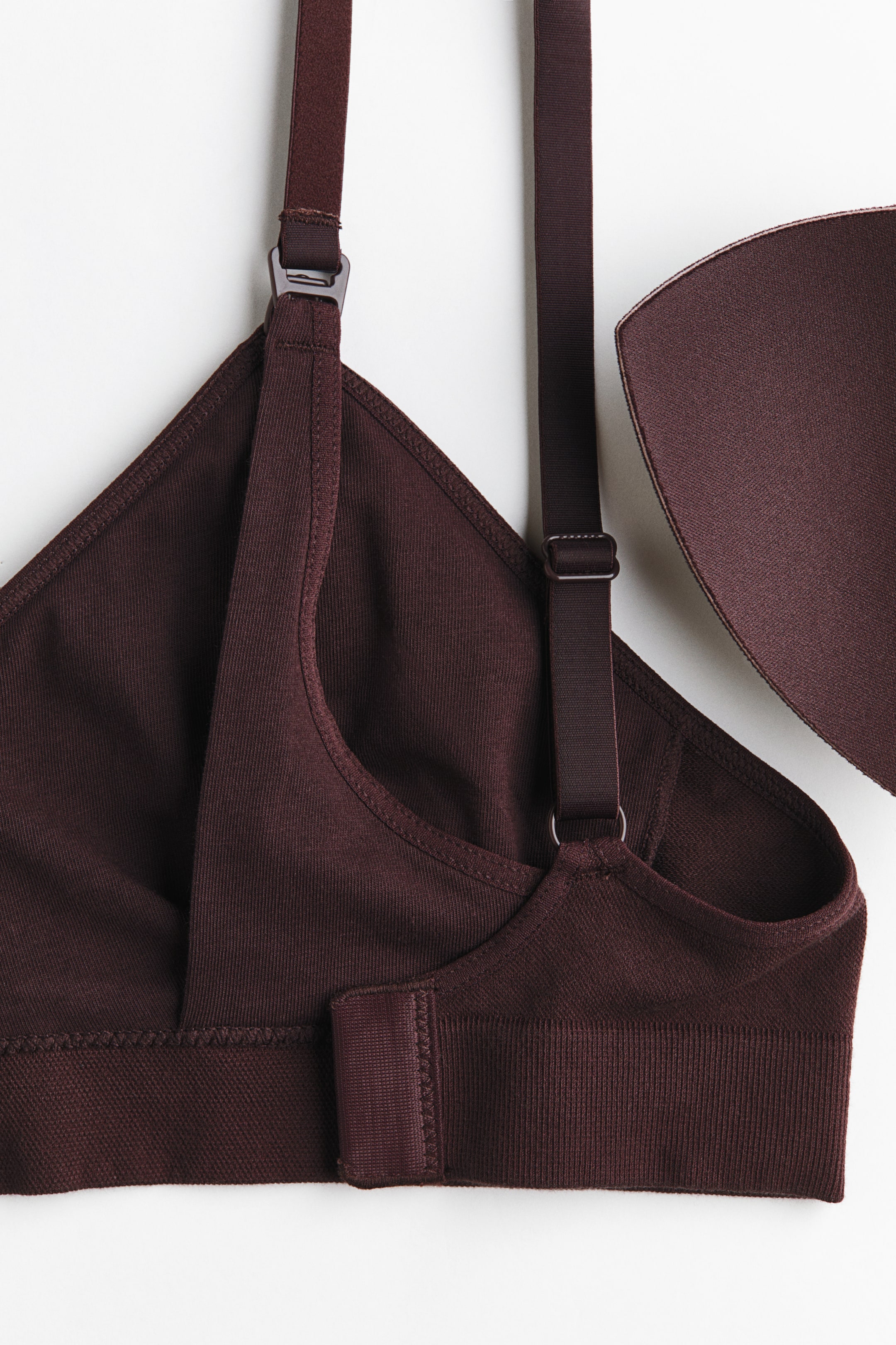 MAMA Seamless Padded Cotton-Blend Nursing Bra