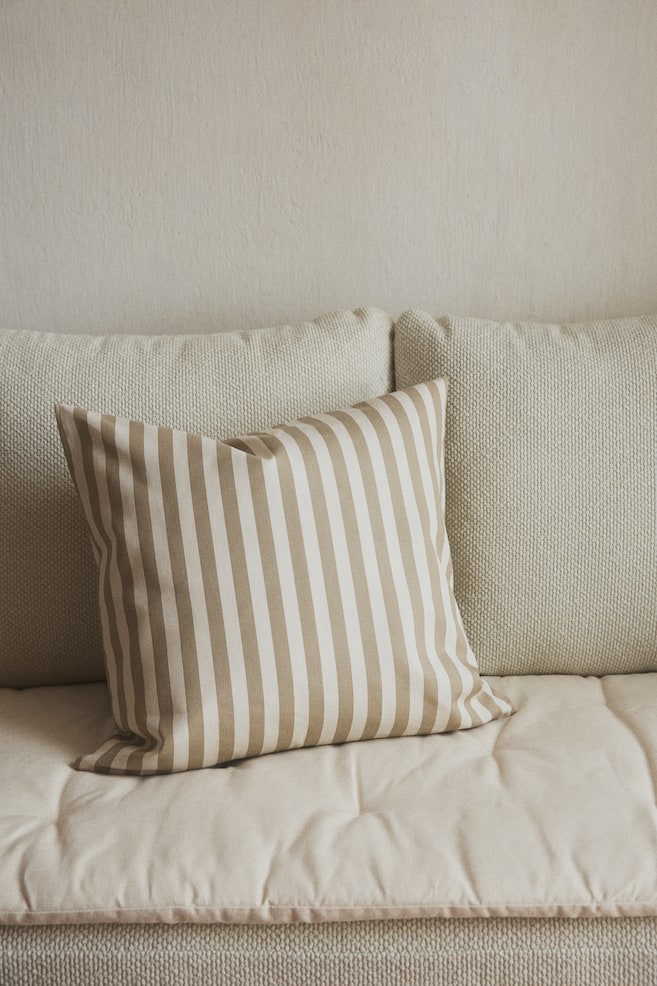 Outdoor cushion cover - Beige/Striped/Dark green/Striped/Cream/Dark beige striped/White/Yellow striped/Dark beige/Striped/Orange/Striped/Yellow/Striped/White/Yellow striped/Dark grey/Striped/Yellow/Striped/Dark green/Striped/Blue/Striped/White/Green striped/Orange/Striped/Blue/Striped - 2