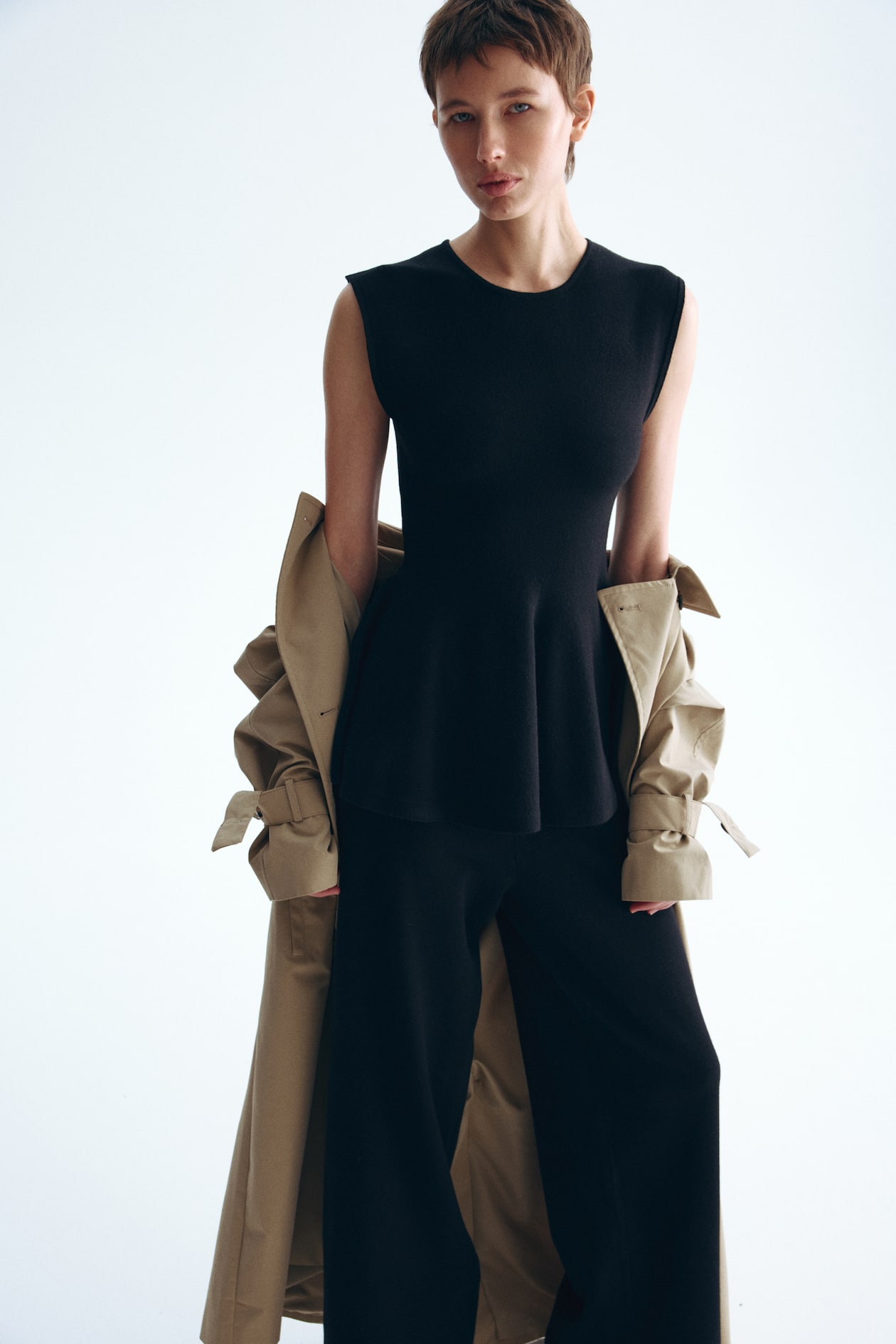Knit Peplum Top - image 2