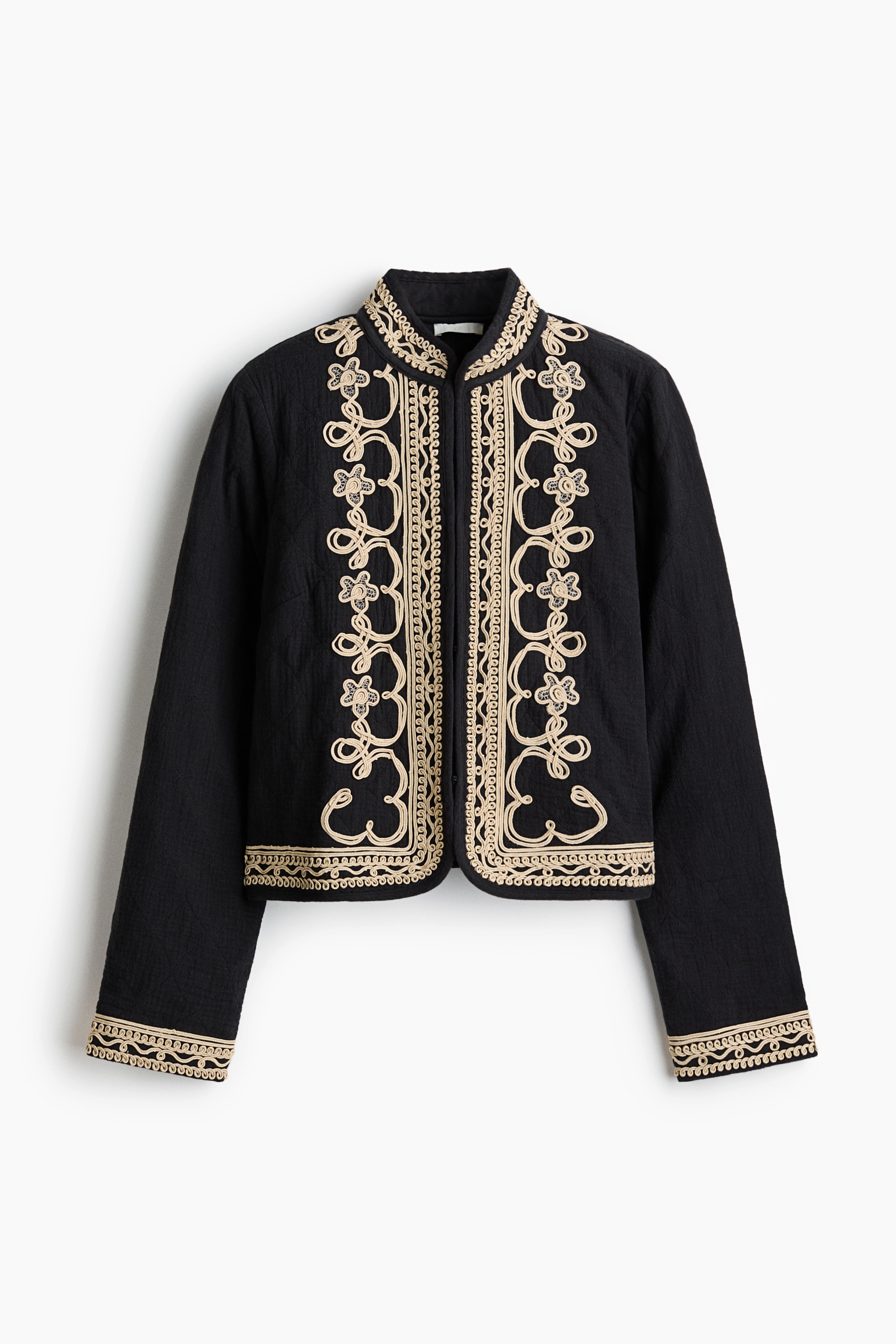 Decorative-Trim Muslin Jacket