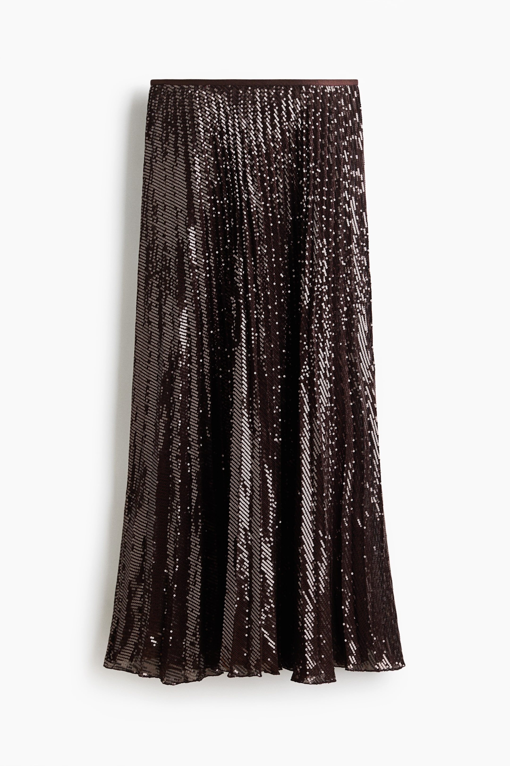 Visualizza immagine più grande: Gonna plissettata con paillettes - Marrone scuro - DONNA | H&M IT 6