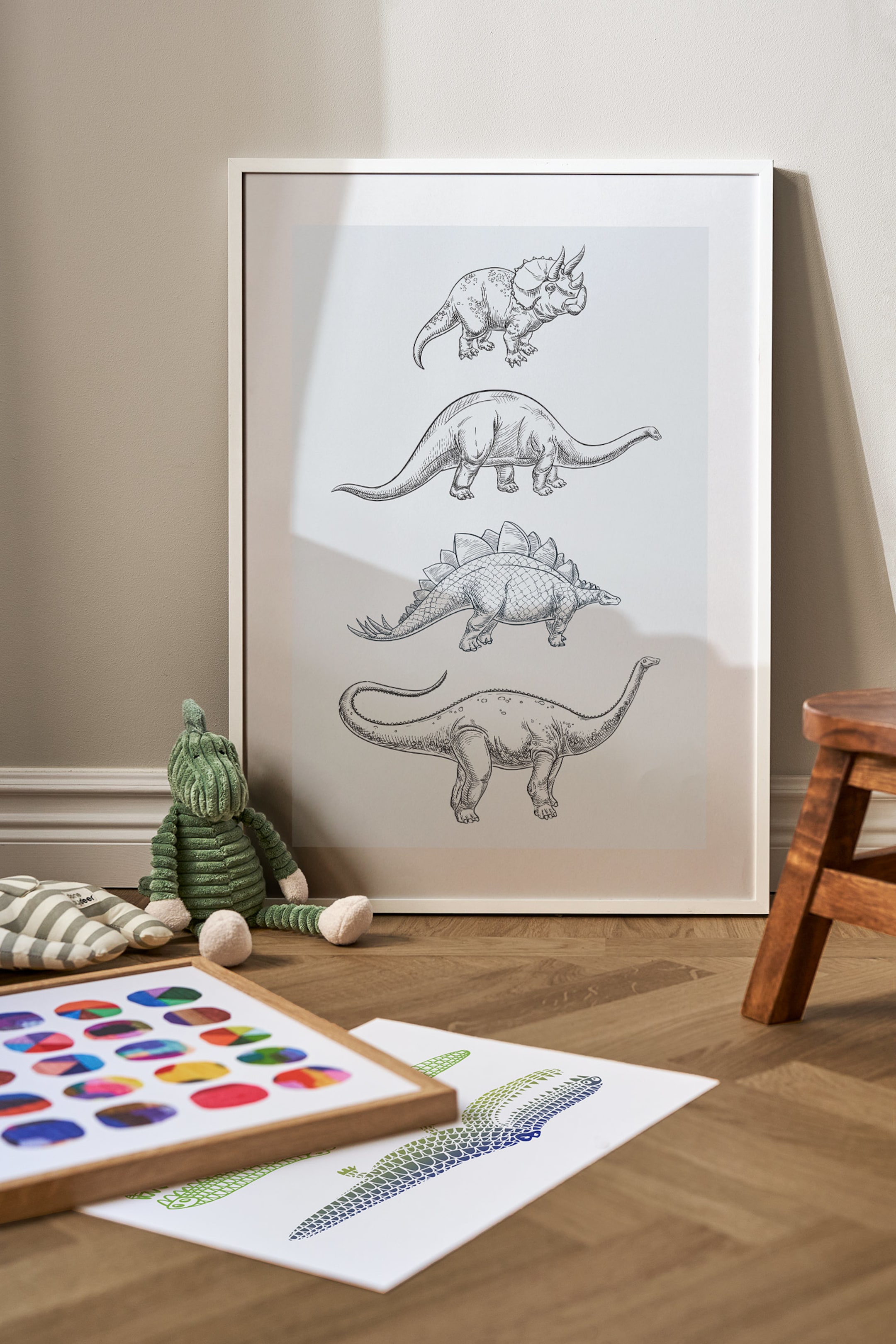 Grotere afbeelding bekijken: Dinosaurs Poster - Blauw - Postery - HOME | H&M NL 1